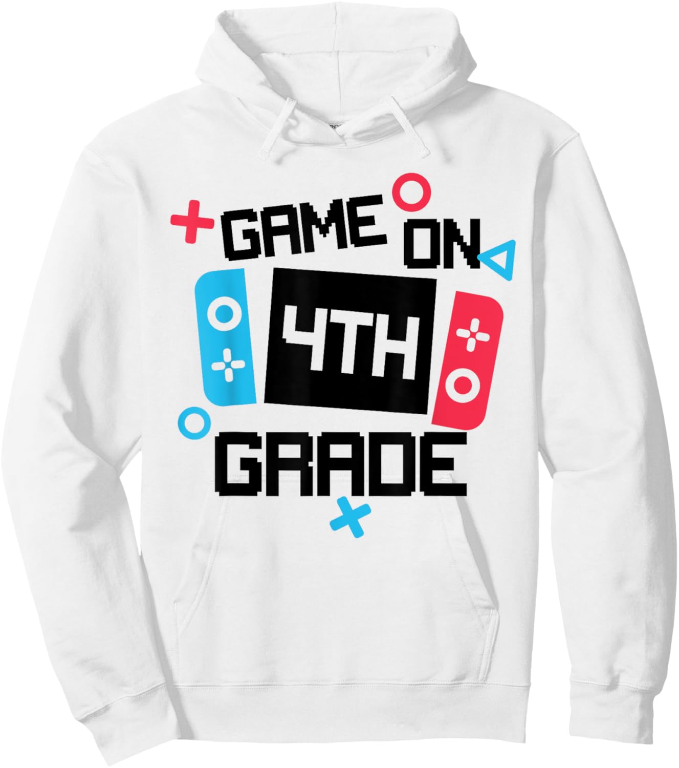 Gamer Back To School Shirt Boy Game On Fourth 4th Grade Hoodie - Hoodie | White