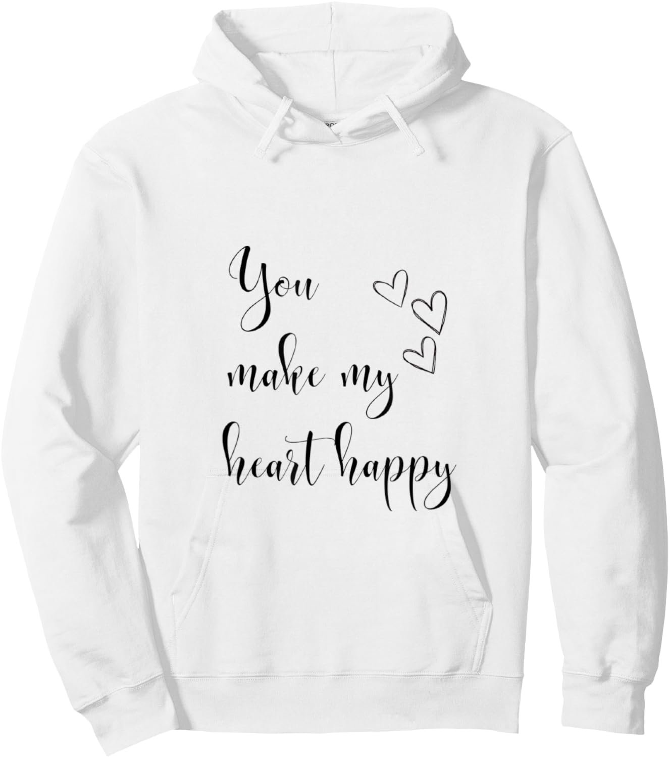 You make my heart happy Hoodie - Hoodie | White
