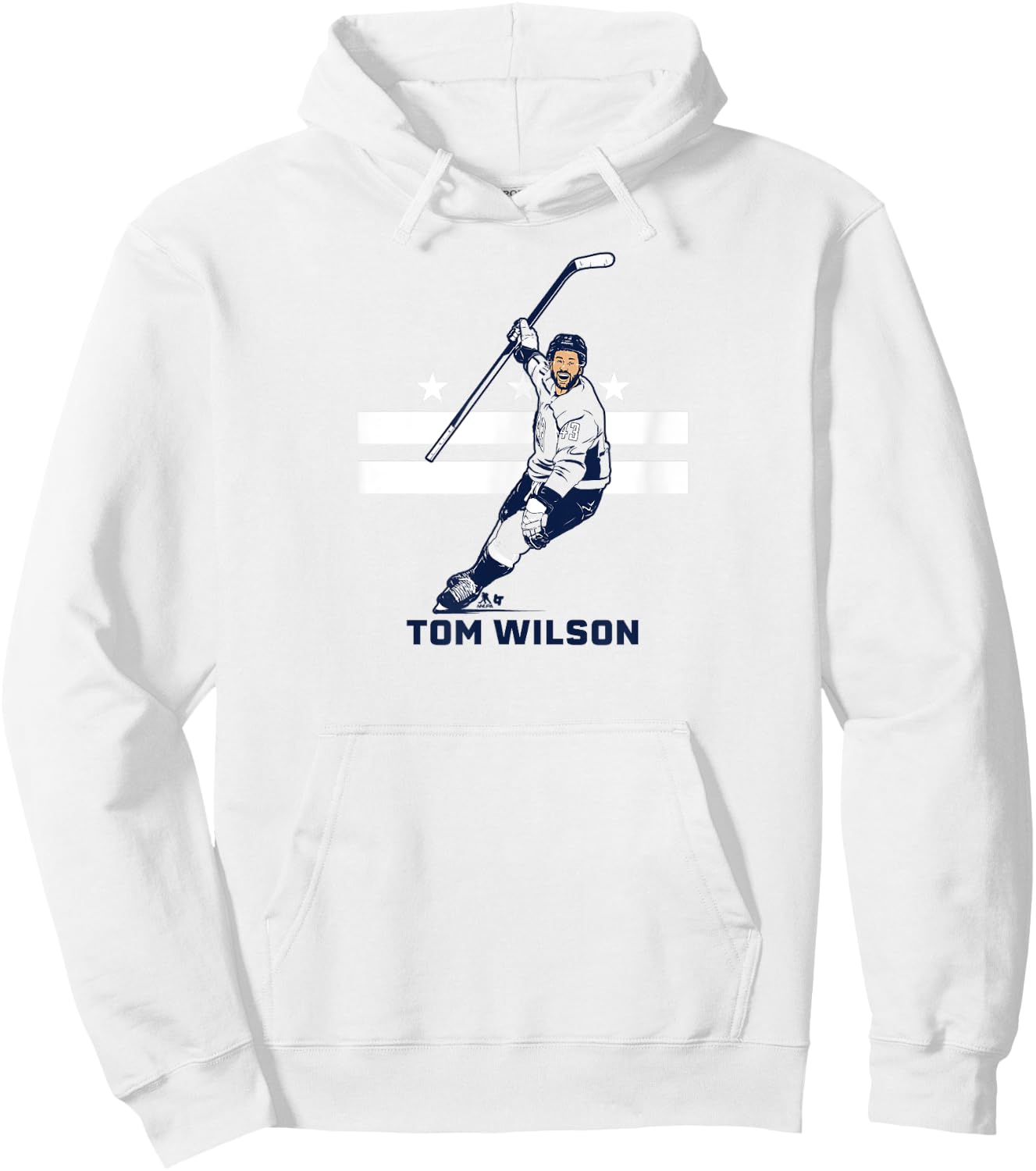 Tom Wilson: City Star - Washington D.C. Hockey Hoodie - Hoodie | White