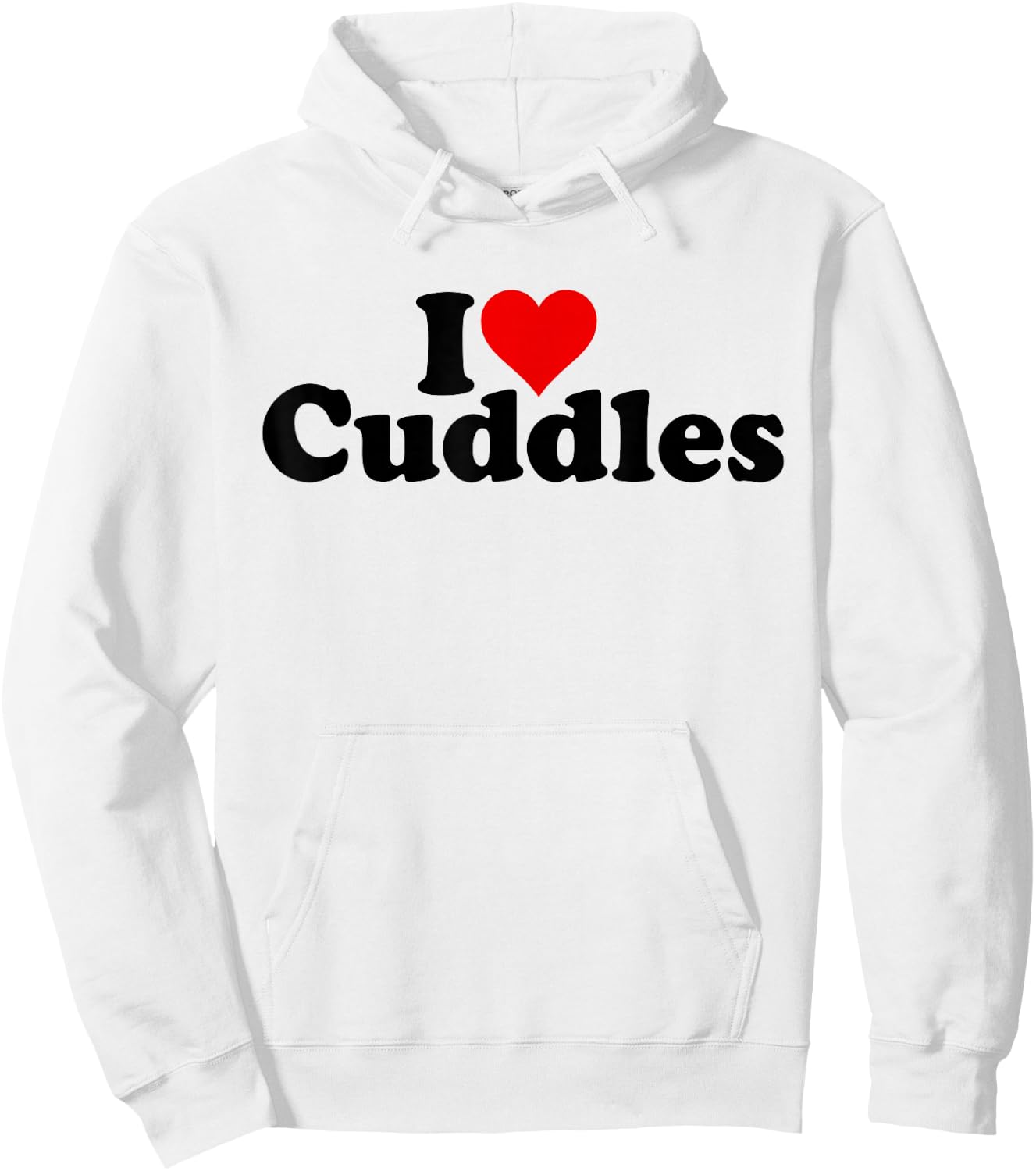 I Love Heart Cuddles Cuddling Hoodie - Hoodie | White