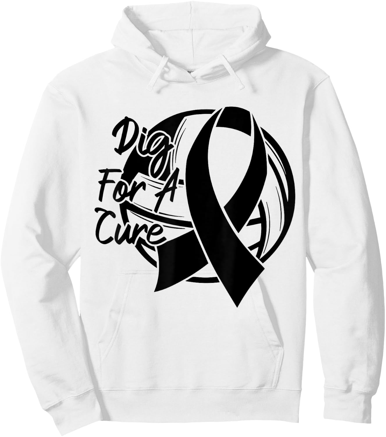 Dig For A Cure Breast Cancer Awareness Volleyball Pink Hoodie - Hoodie | White