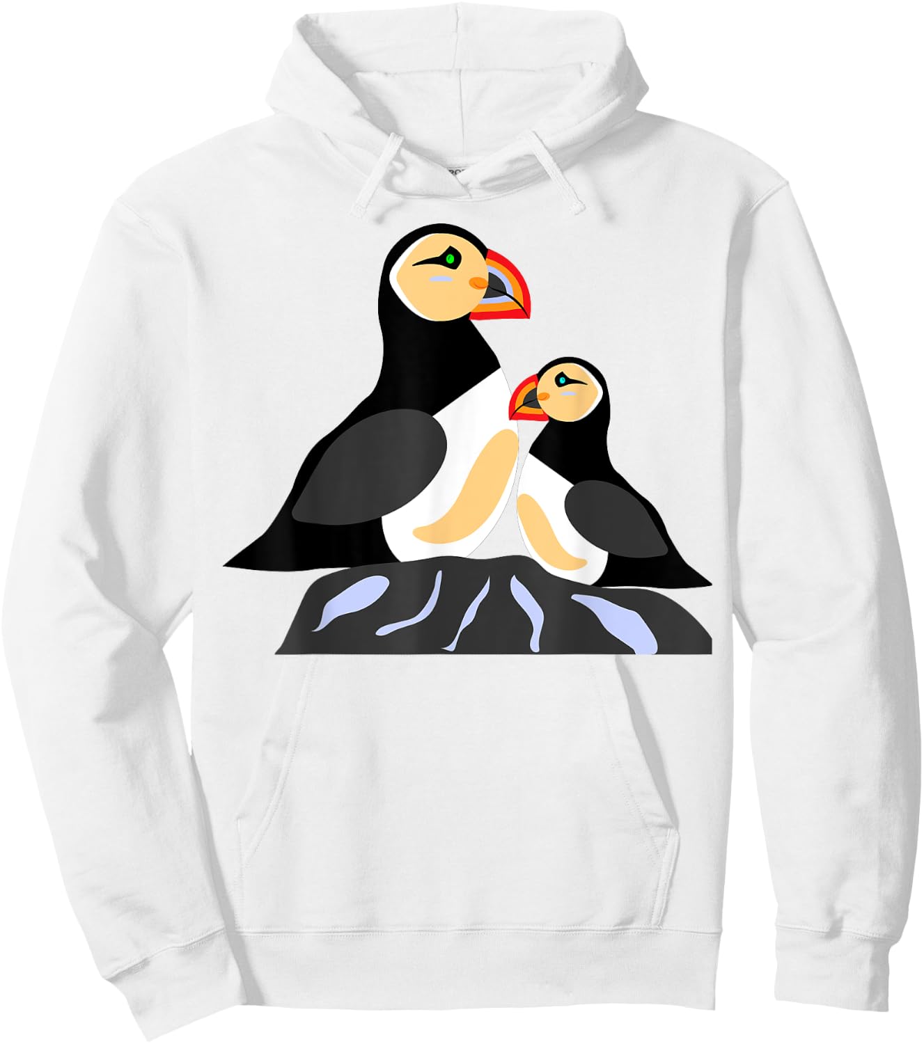Puffins Are My Spirit Animals Seabirds On A Rock Iceland Hoodie - Hoodie | White
