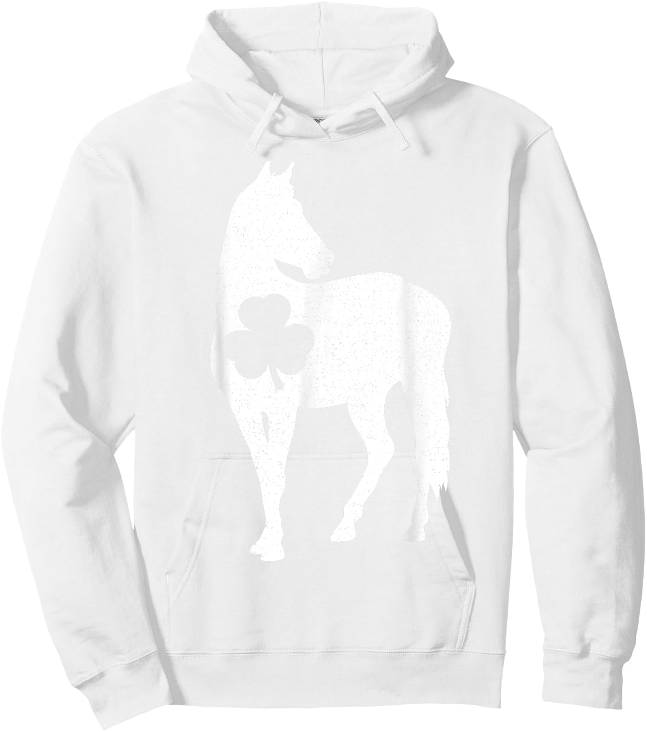 St Patrick's Day Shamrock Horse Irish Green Saint Paddy's Hoodie - Hoodie | White