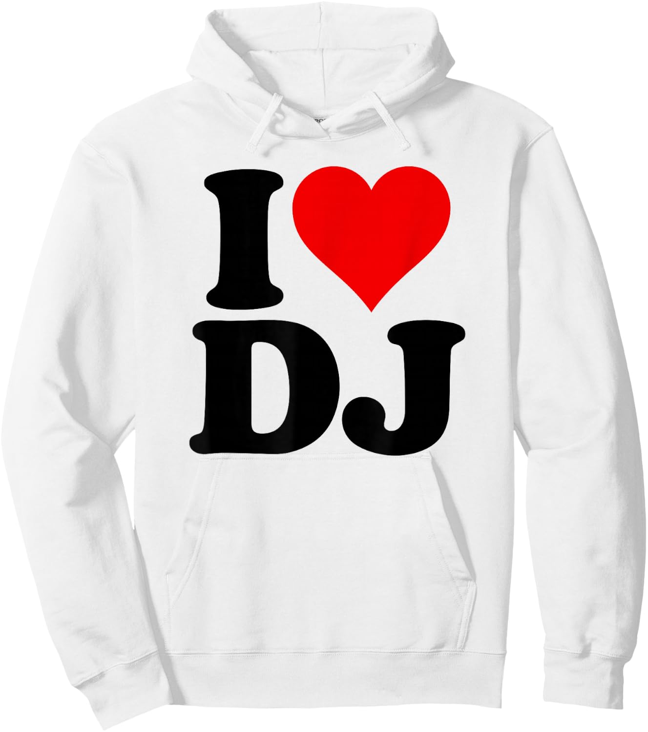 I Love Heart Dj D J D.j. Initials Name Hoodie - Hoodie | White