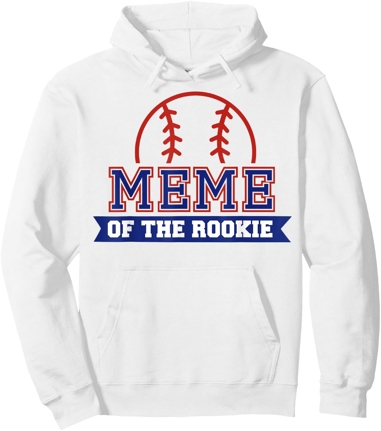 Meme of Rookie 1st Birthday Baseball Theme Matching Party Hoodie - Hoodie | White