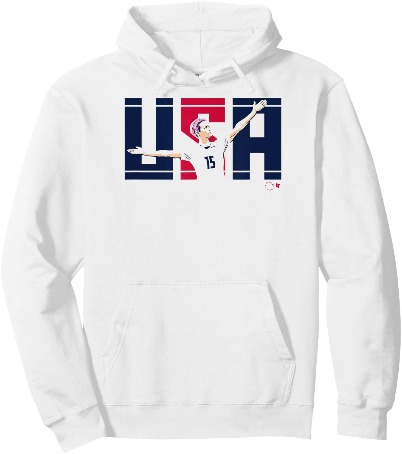 USA Rapinoe Pose - Megan Rapinoe - USWNT USA Soccer Hoodie - Hoodie | White