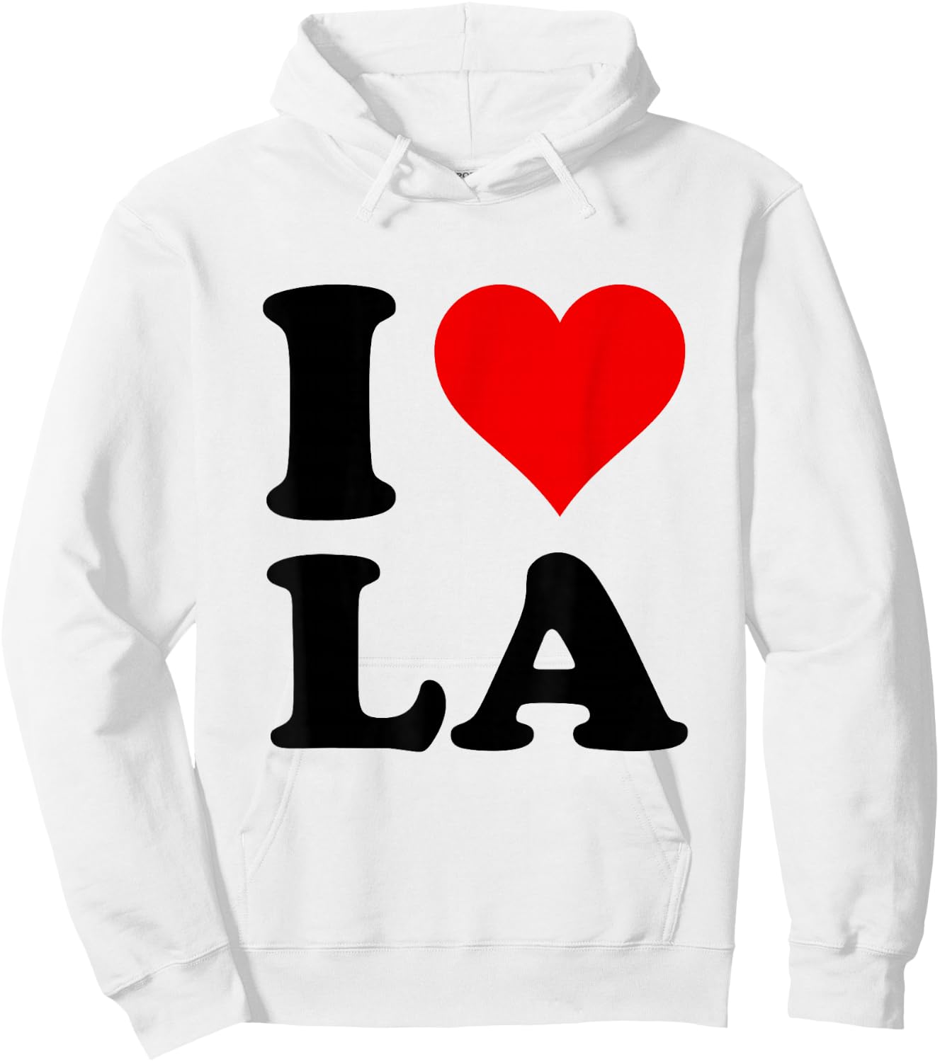 Red Heart I Love LA Hoodie - Hoodie | White