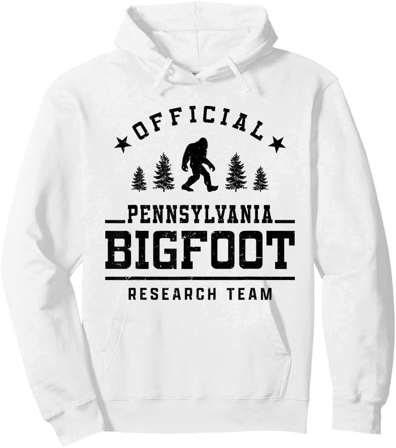 Official Pennsylvania Bigfoot Research Team Hoodie - Hoodie | White