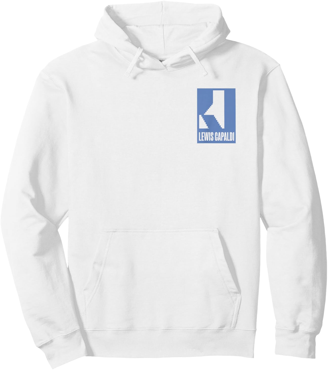 Lewis Capaldi – Stairs Pocket Hit On Pink Hoodie - Hoodie | White