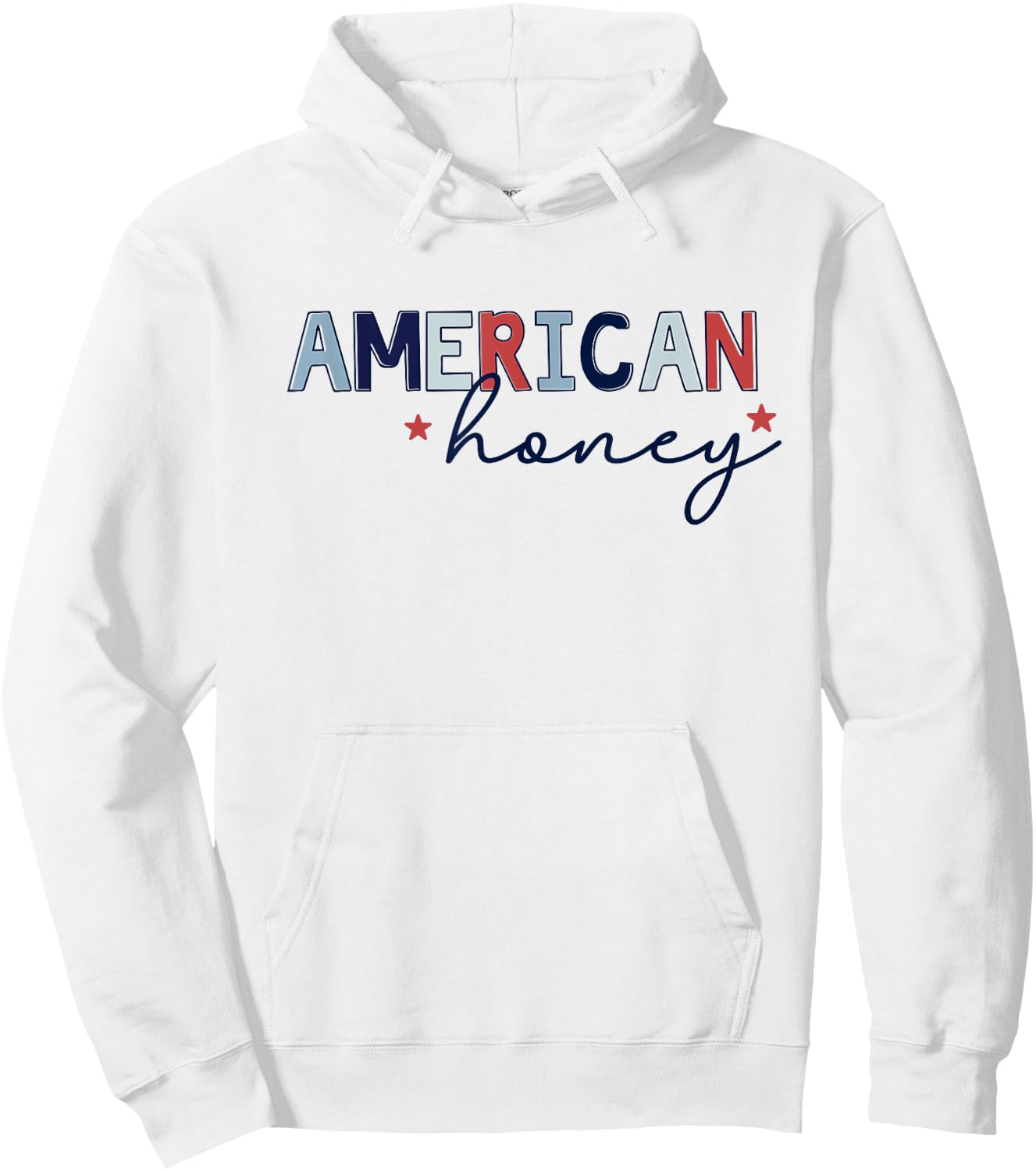 American Honey, Cute 4th of July Hoodie - Hoodie | White