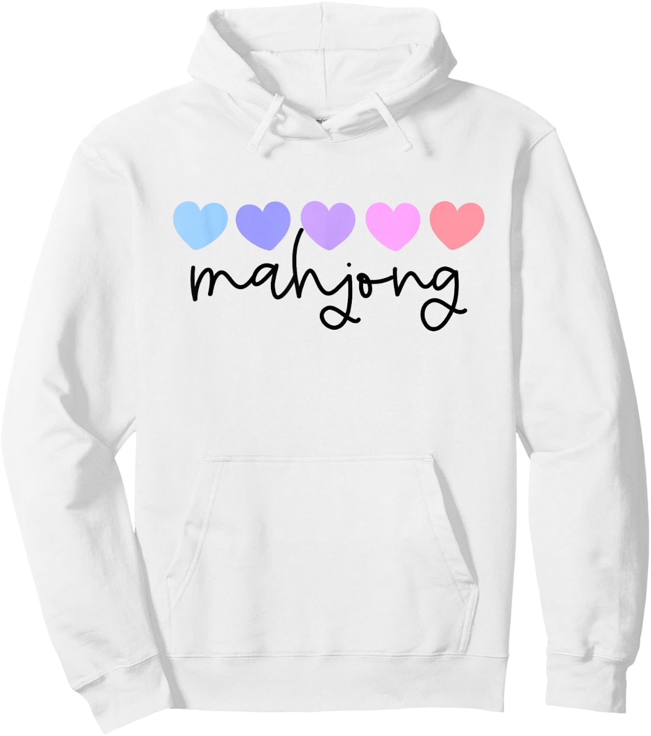 Mahjong Lover Heart Women Girls or Mom Hoodie - Hoodie | White