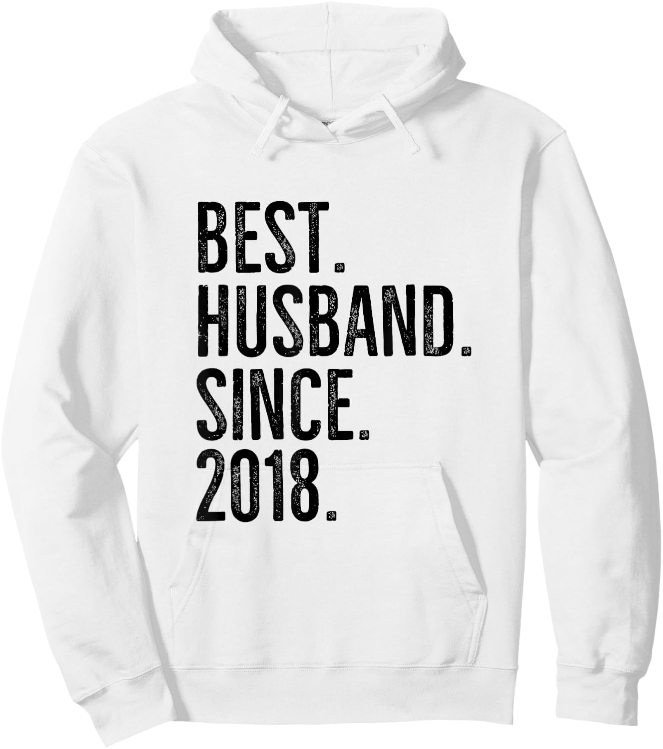 Best Husband Since 2018 Epic Couple Wedding Anniversary Hoodie - Hoodie | White