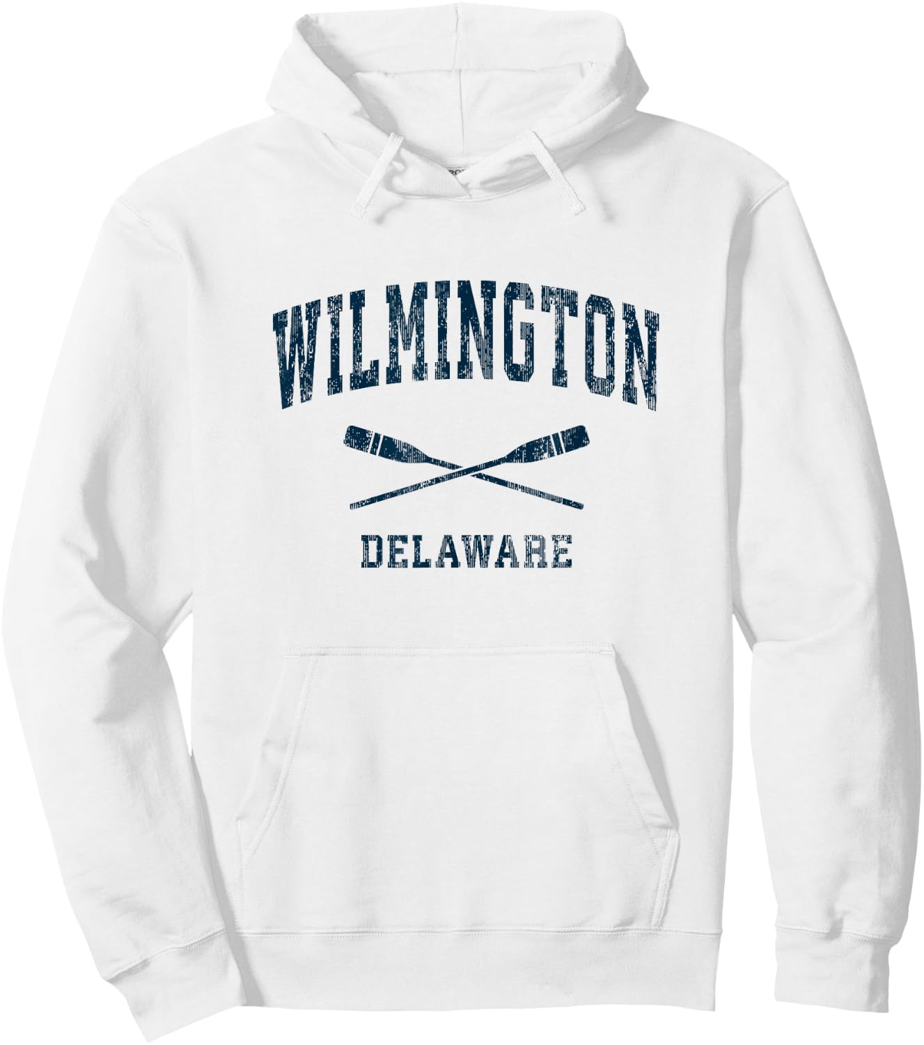 Wilmington Delaware Vintage Nautical Paddles Sports Oars Hoodie - Hoodie | White