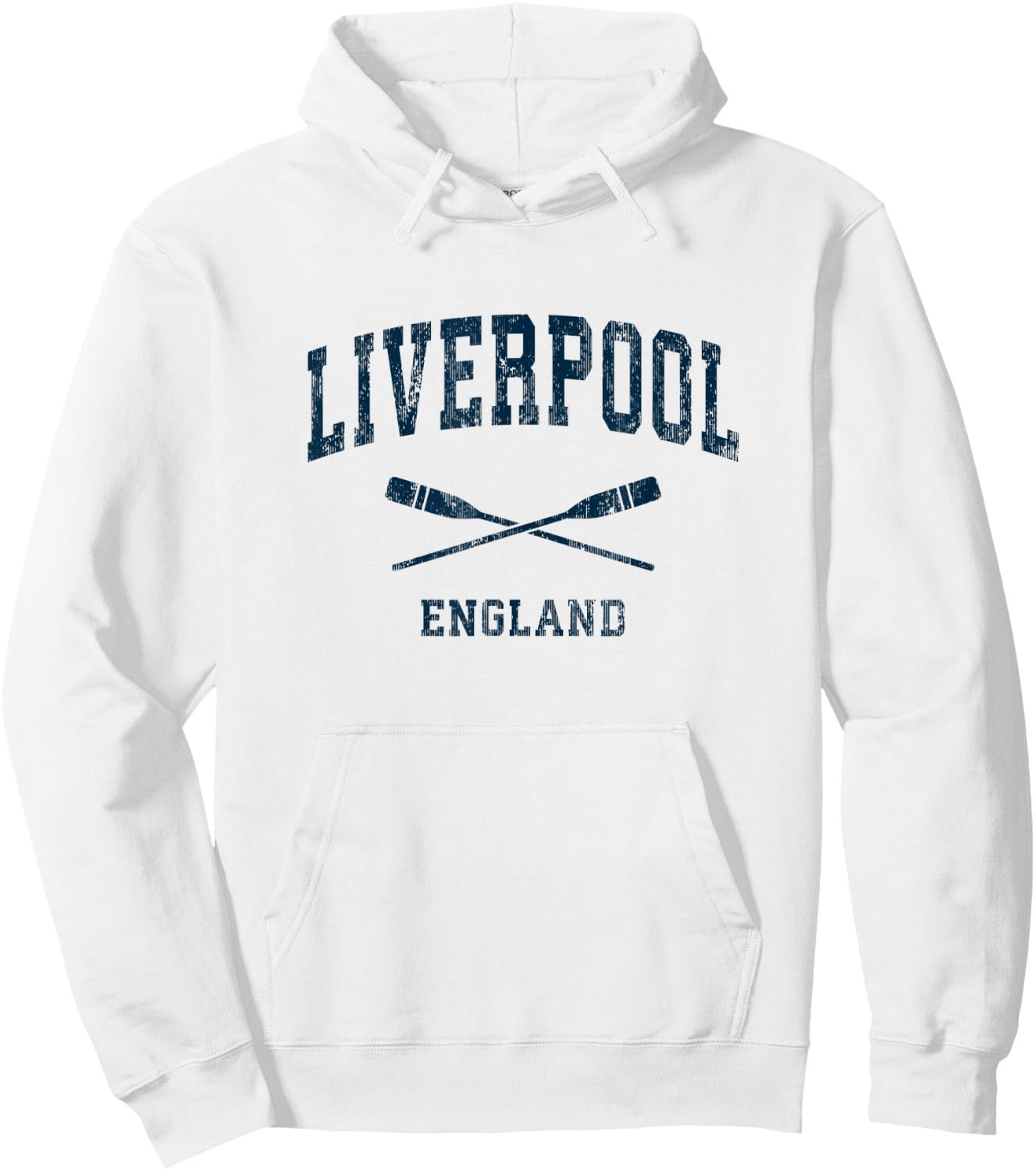 Liverpool England Vintage Nautical Paddles Sports Oars Hoodie - Hoodie | White