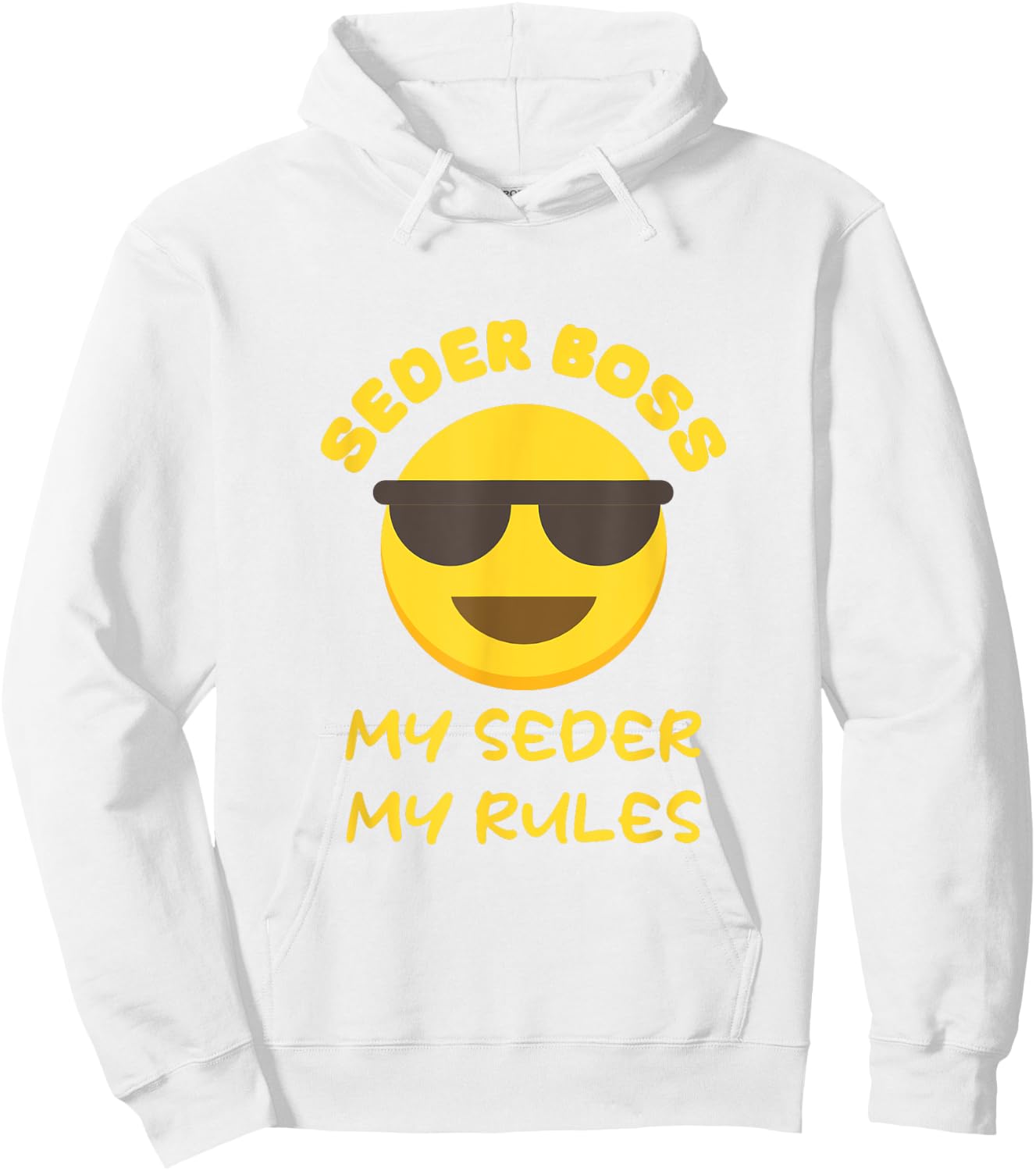 Passover Seder Boss My Rules Jewish Funny PESACH Matzah Hoodie - Hoodie | White