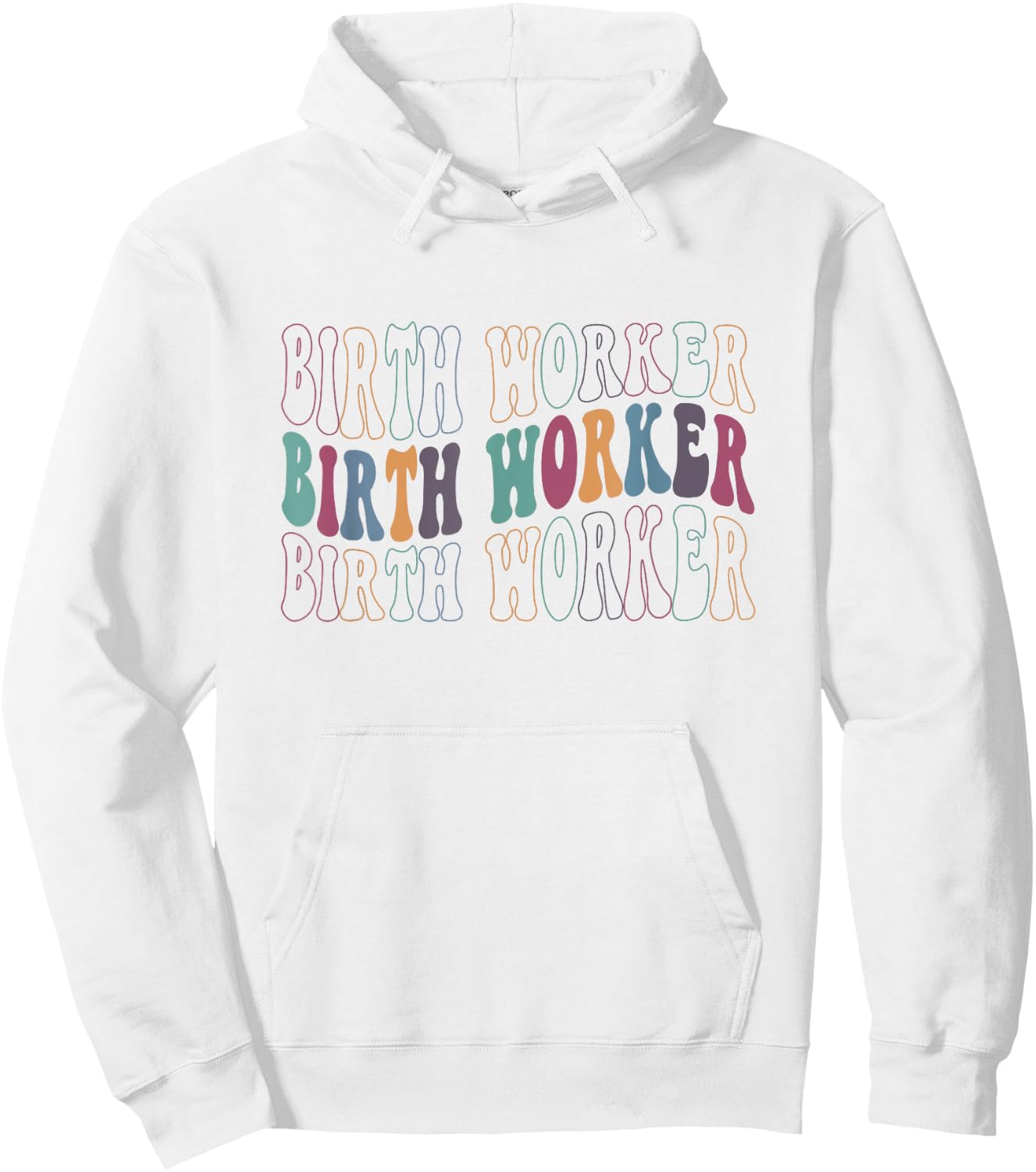 Retro Birth Worker Doula Home Birth Midwife Delivery Nurse Hoodie - Hoodie | White