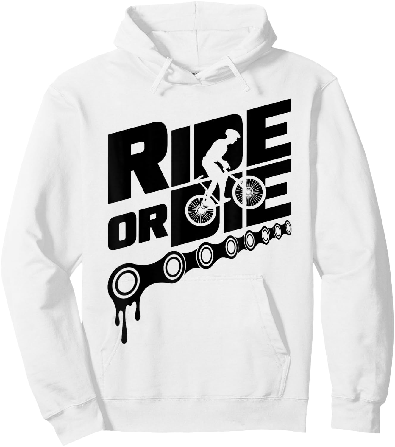 Ride or Die Mountain Biker Mountain Bike Bicycle MTB Gift Hoodie - Hoodie | White