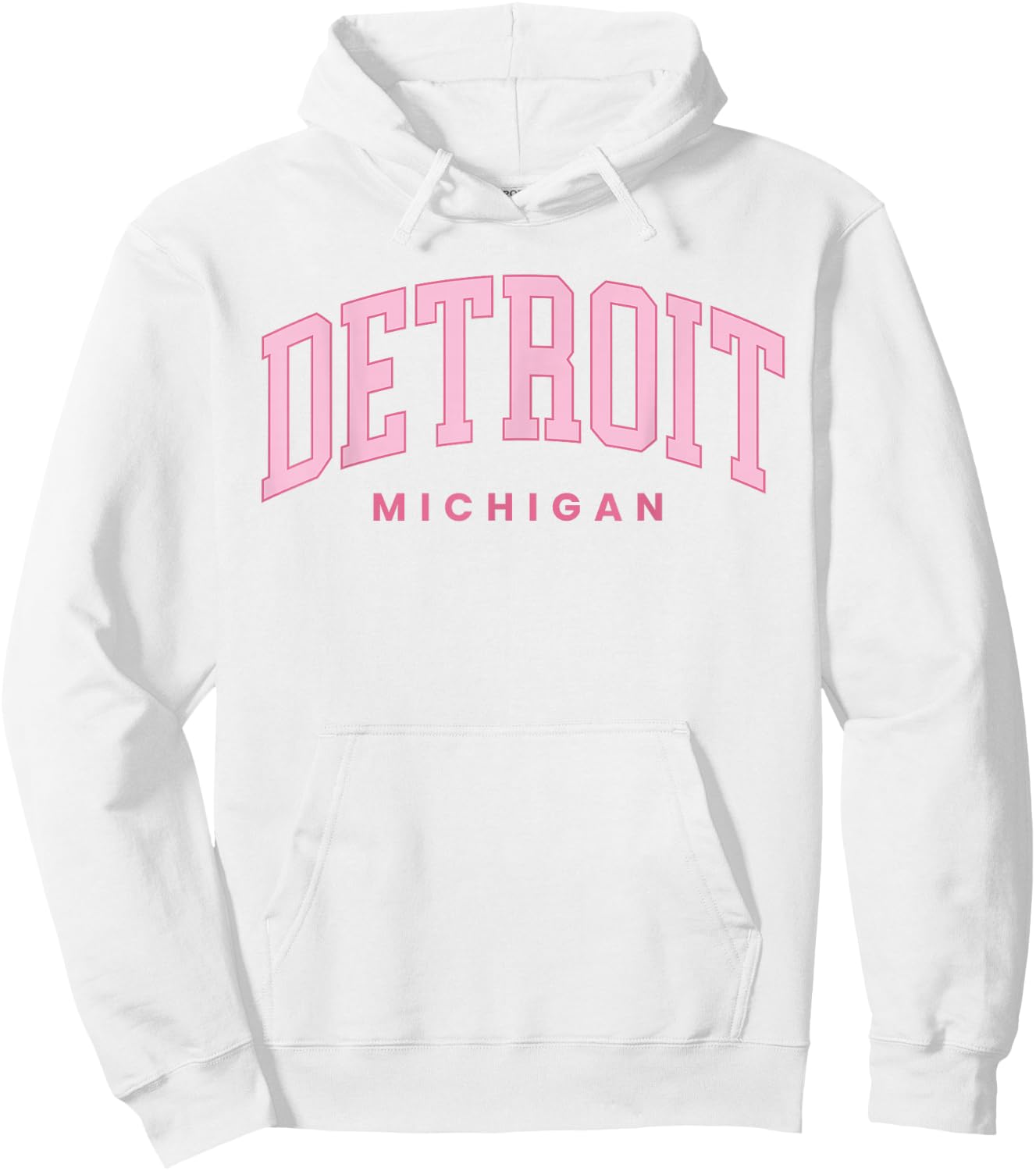 Retro Detroit Michigan Vintage Preppy Throwback Girls Kid Hoodie - Hoodie | White