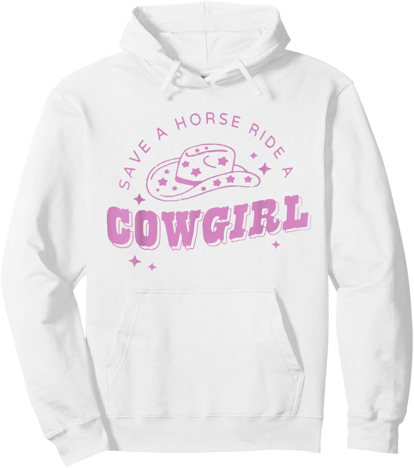 Save a Horse Ride a Cowgirl Lesbian Western Subtle Pride Hoodie - Hoodie | White