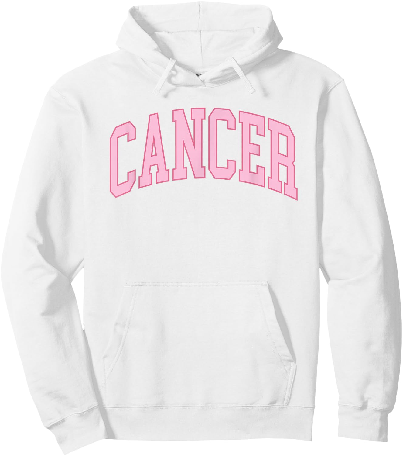 Cancer Zodiac Horoscope Pink Retro Preppy Throwback Hoodie - Hoodie | White