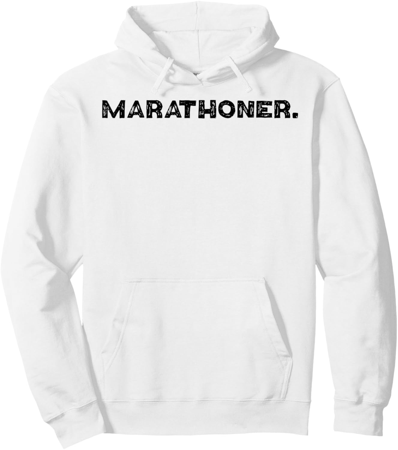 Shirt That Says Marathoner. Hoodie - Hoodie | White