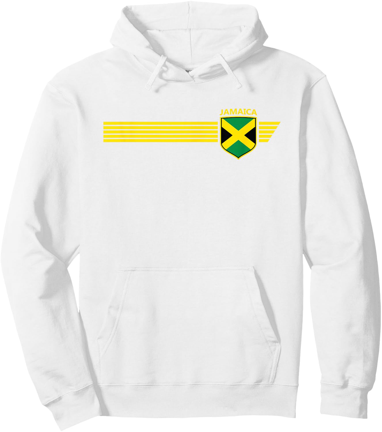 Jamaica Flag Jamaican Vintage Athletic Throwback Souvenir Hoodie - Hoodie | White