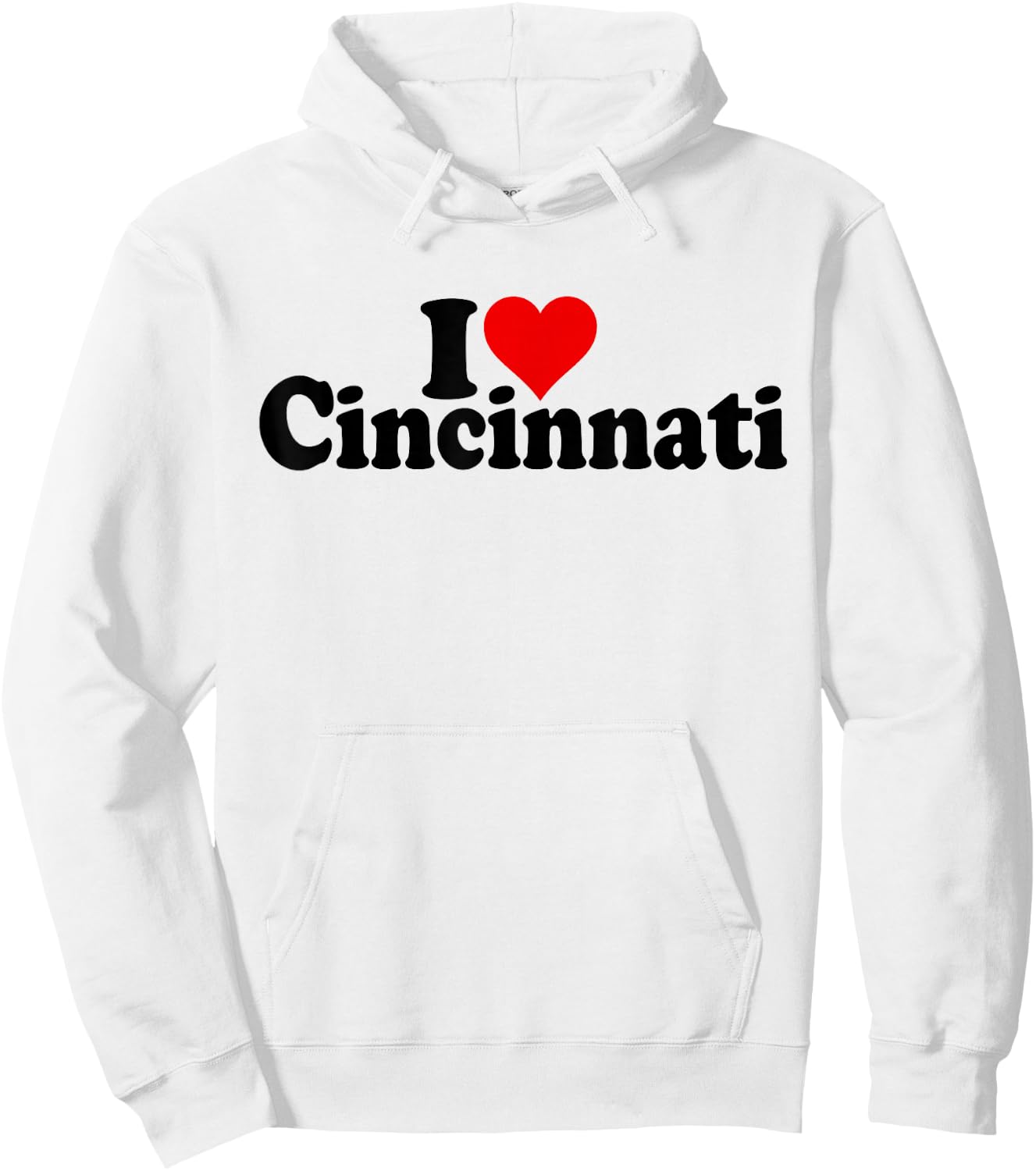 I Love Heart Cincinnati Ohio Cincy Hoodie - Hoodie | White