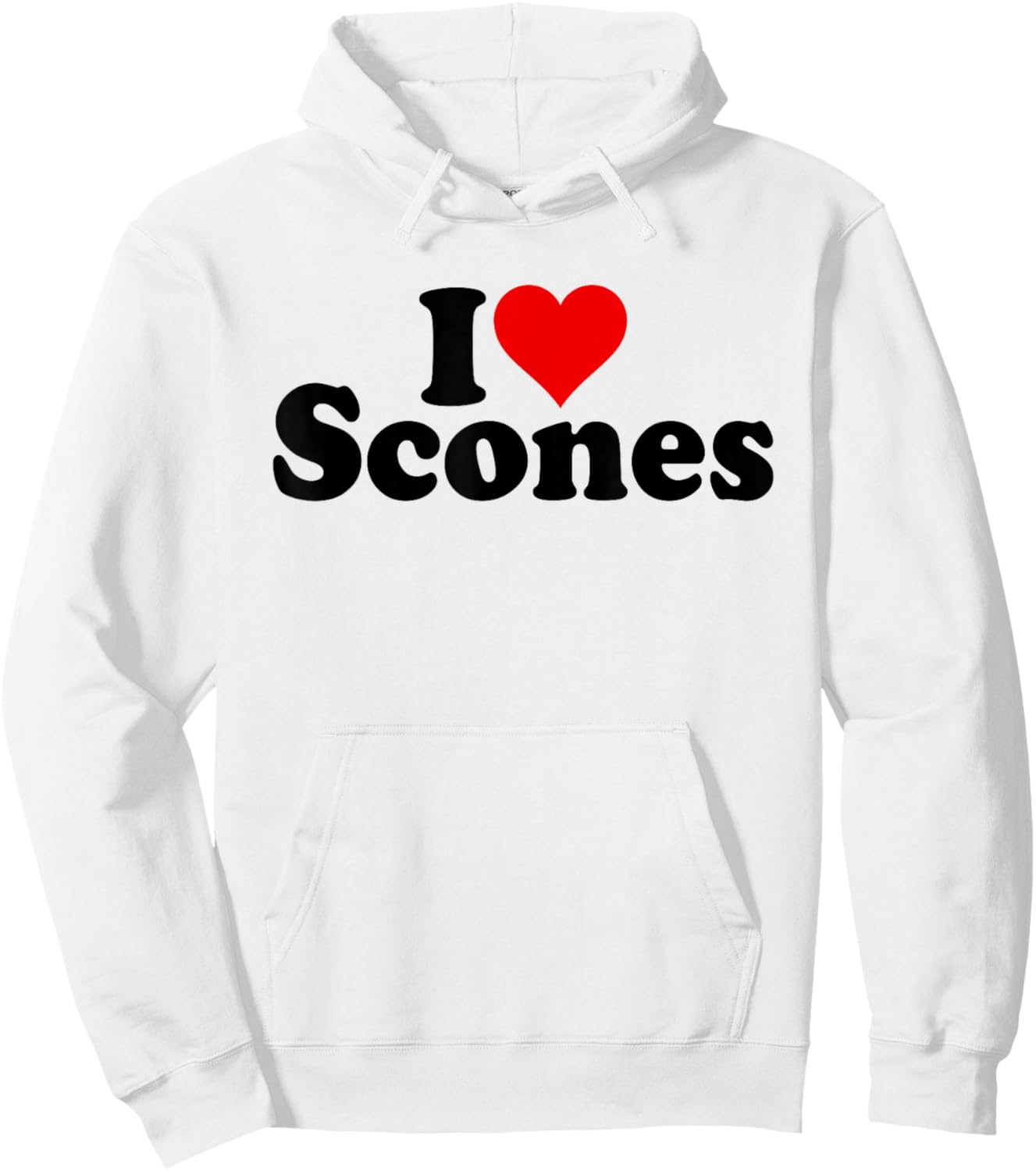 I Love Heart Scones Hoodie - Hoodie | White