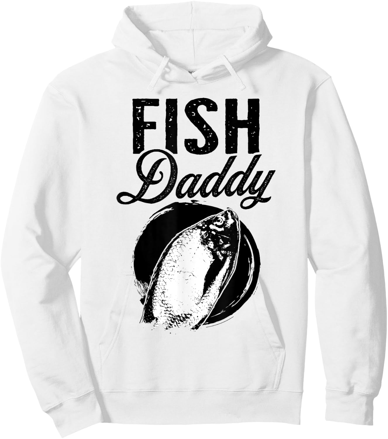 Fish Daddy Father - Dad Fish Hoodie - Hoodie | White