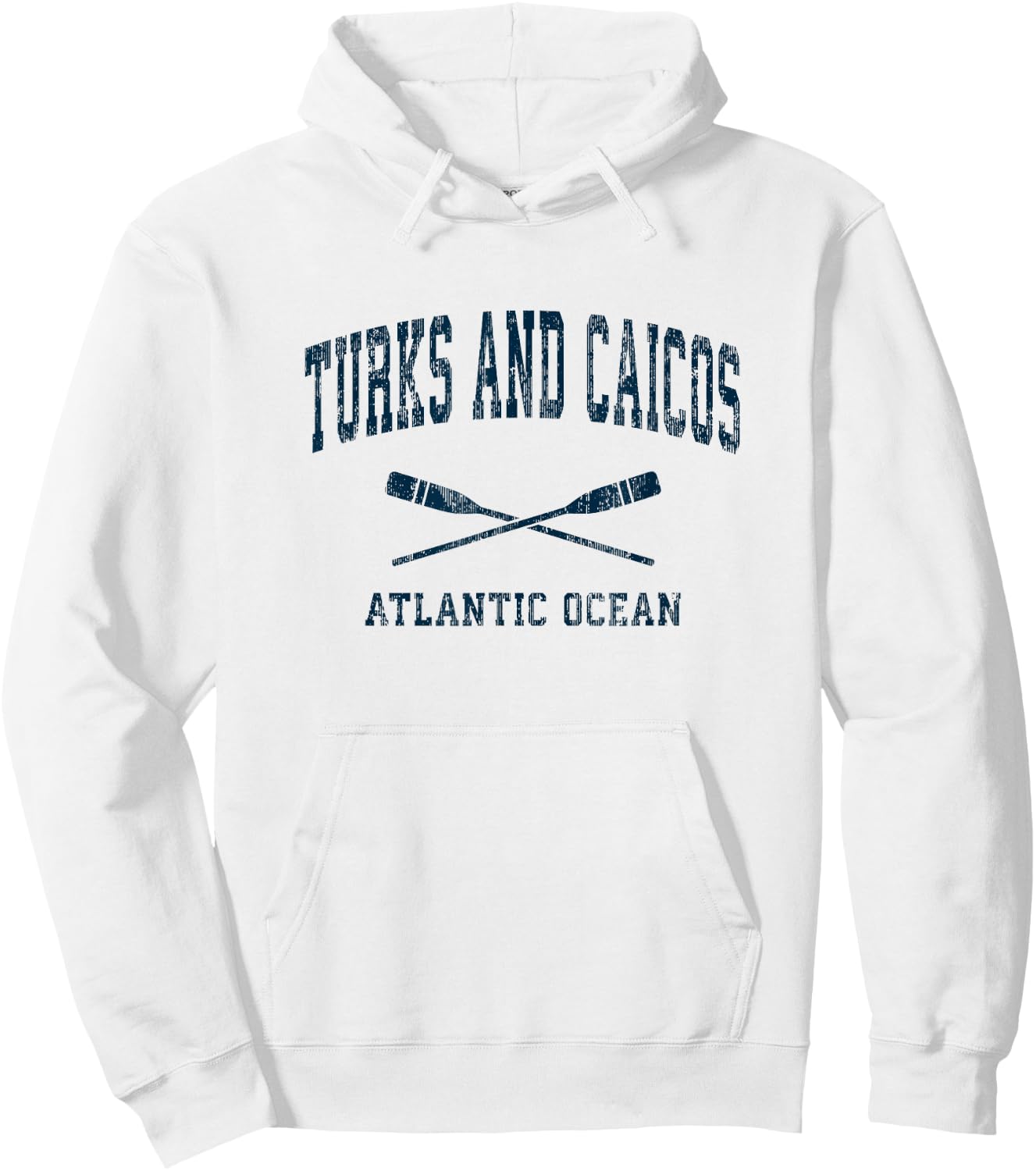 Turks and Caicos Vintage Nautical Paddles Sports Oars Hoodie - Hoodie | White