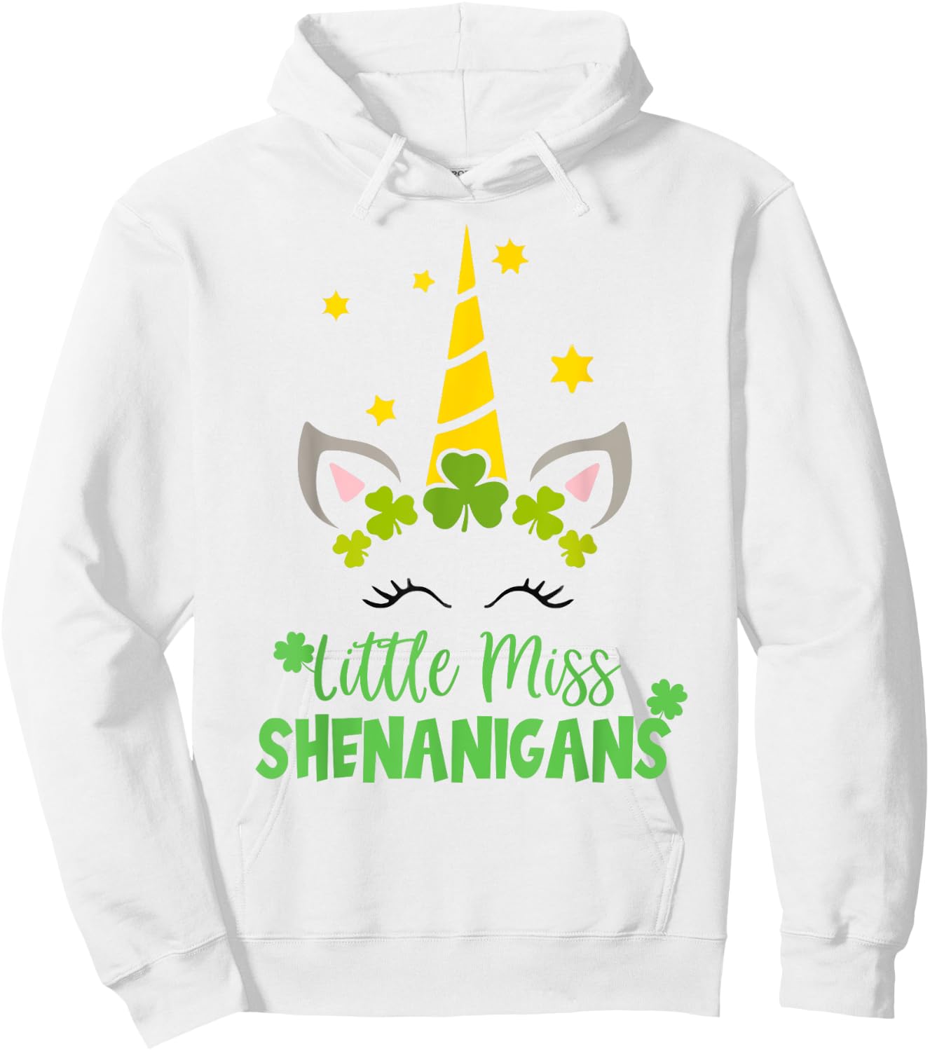 Irish Little Miss Shenanigan St Patrick Day Funny Women Girl Hoodie - Hoodie | White