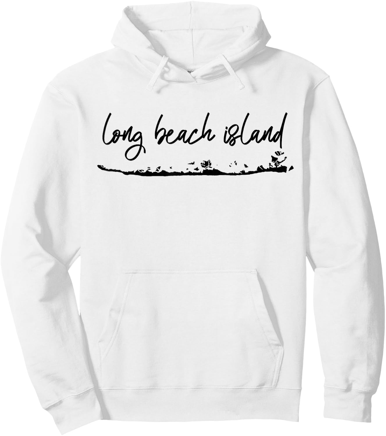 LBI: Long Beach Island, NJ Photo Beach, Ocean, Lighthouse Hoodie - Hoodie | White