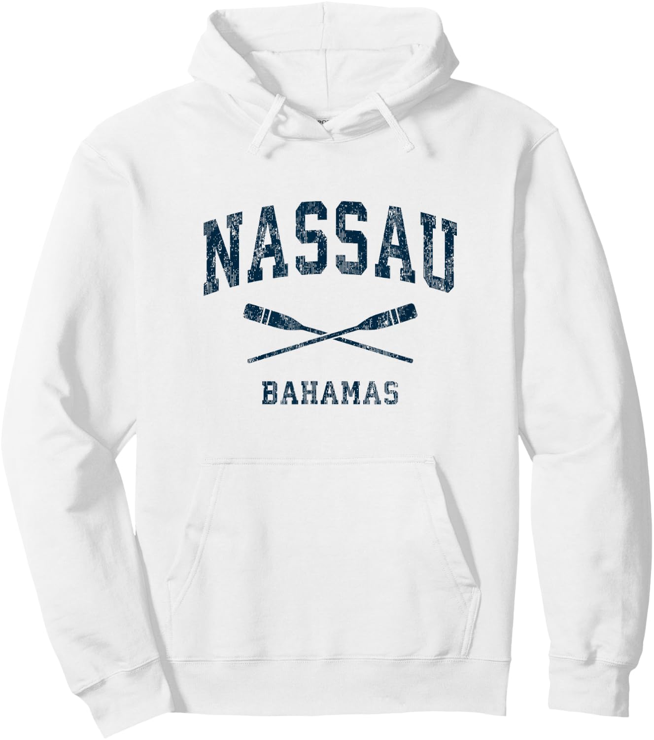 Nassau Bahamas Vintage Nautical Paddles Sports Oars Hoodie - Hoodie | White
