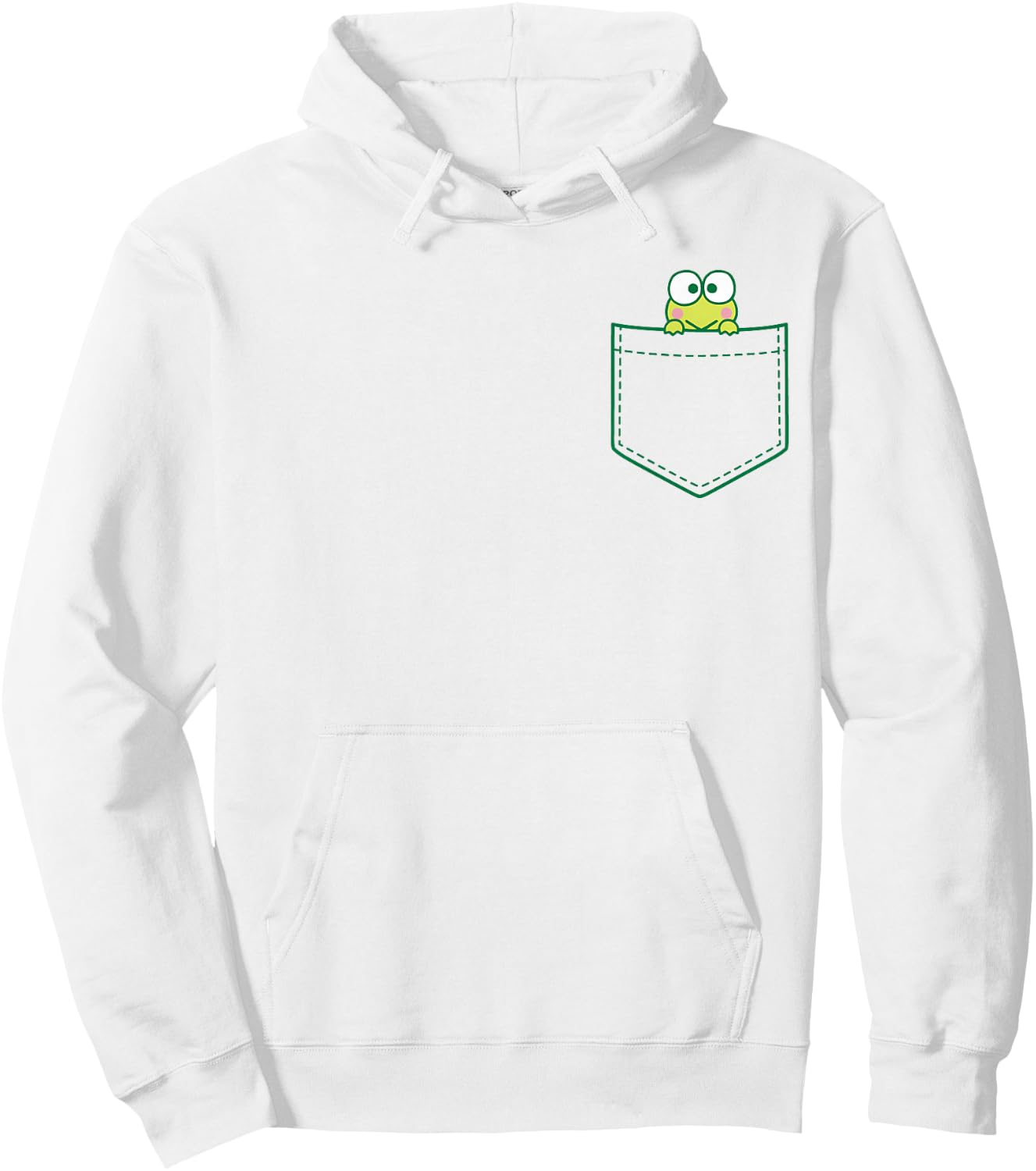 Keroppi Chest Pocket Hoodie - Hoodie | White