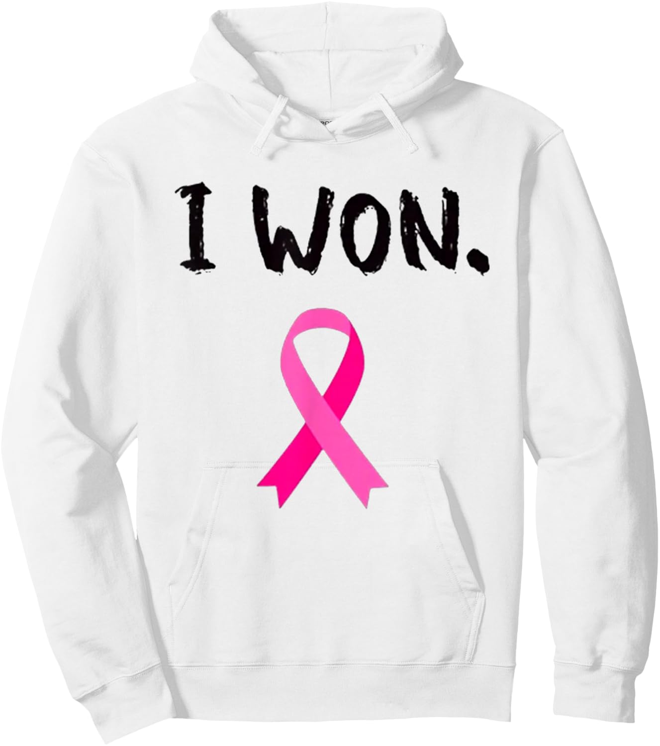 I Won Breast Cancer Awareness Hoodie - Hoodie | White