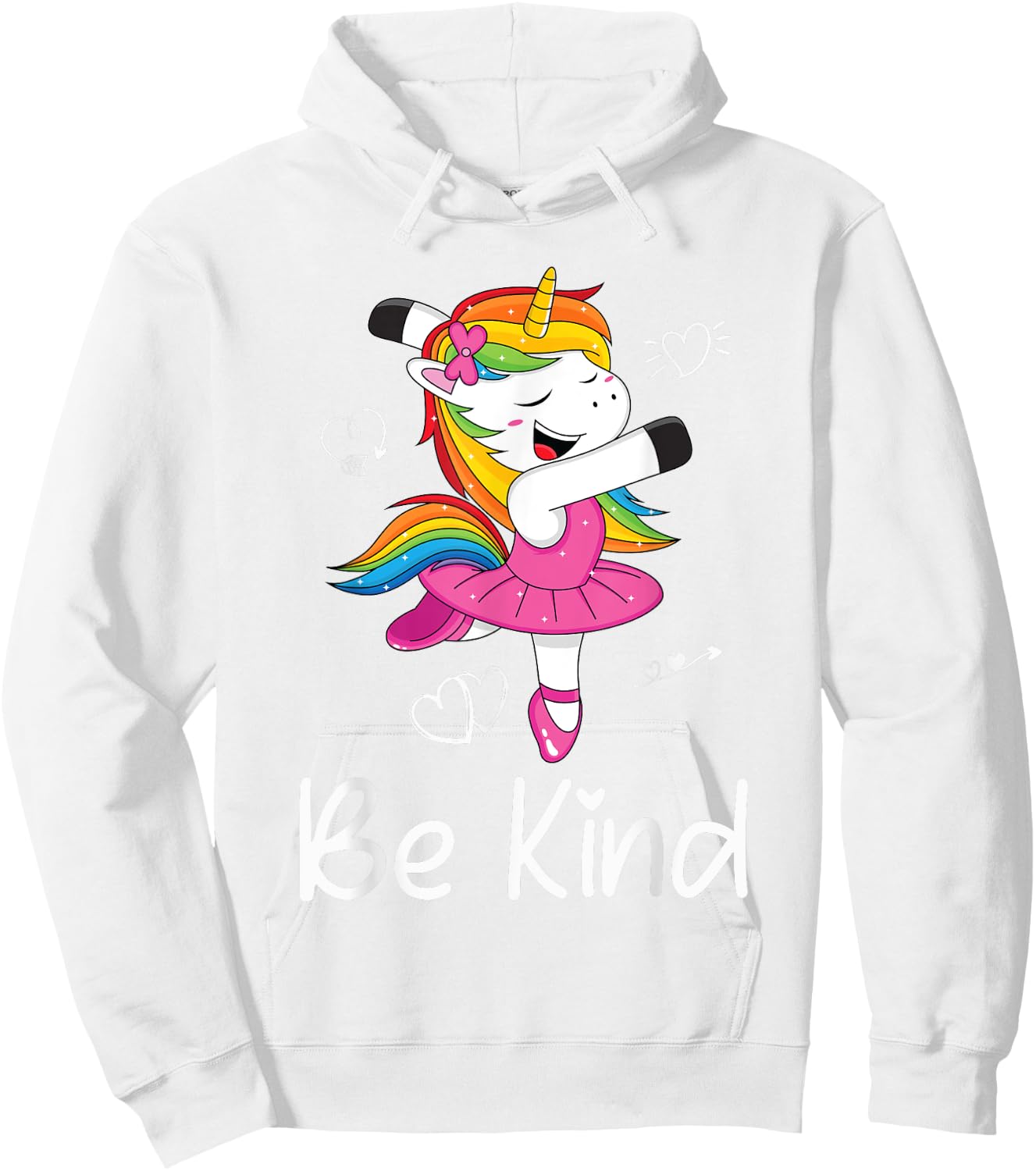 Dancing Unicorn Kids Be Kind Anti Bullying Unity Day Orange Hoodie - Hoodie | White