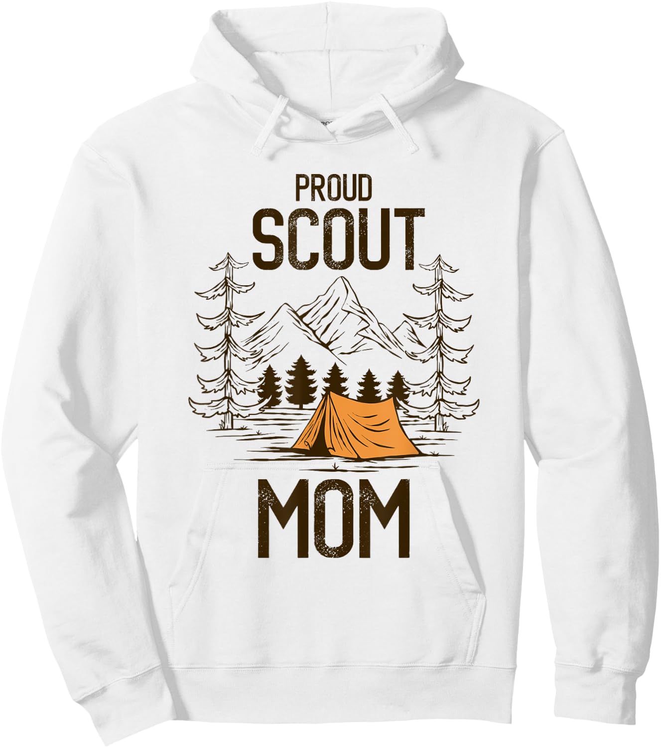 Proud Scout Mom Camping Scout Leader Adventure Travel Hoodie - Hoodie | White