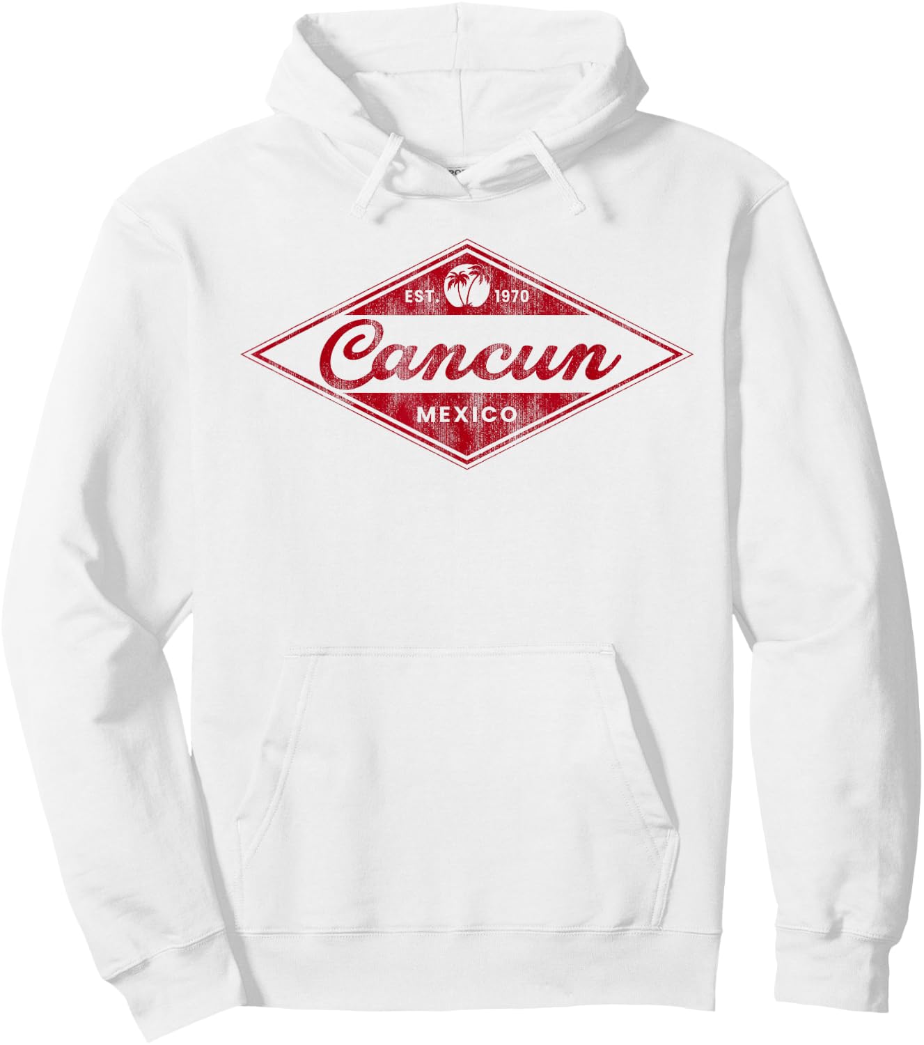 Vintage Cancun Mexico Summer Retro Throwback Family Vacation Hoodie - Hoodie | White