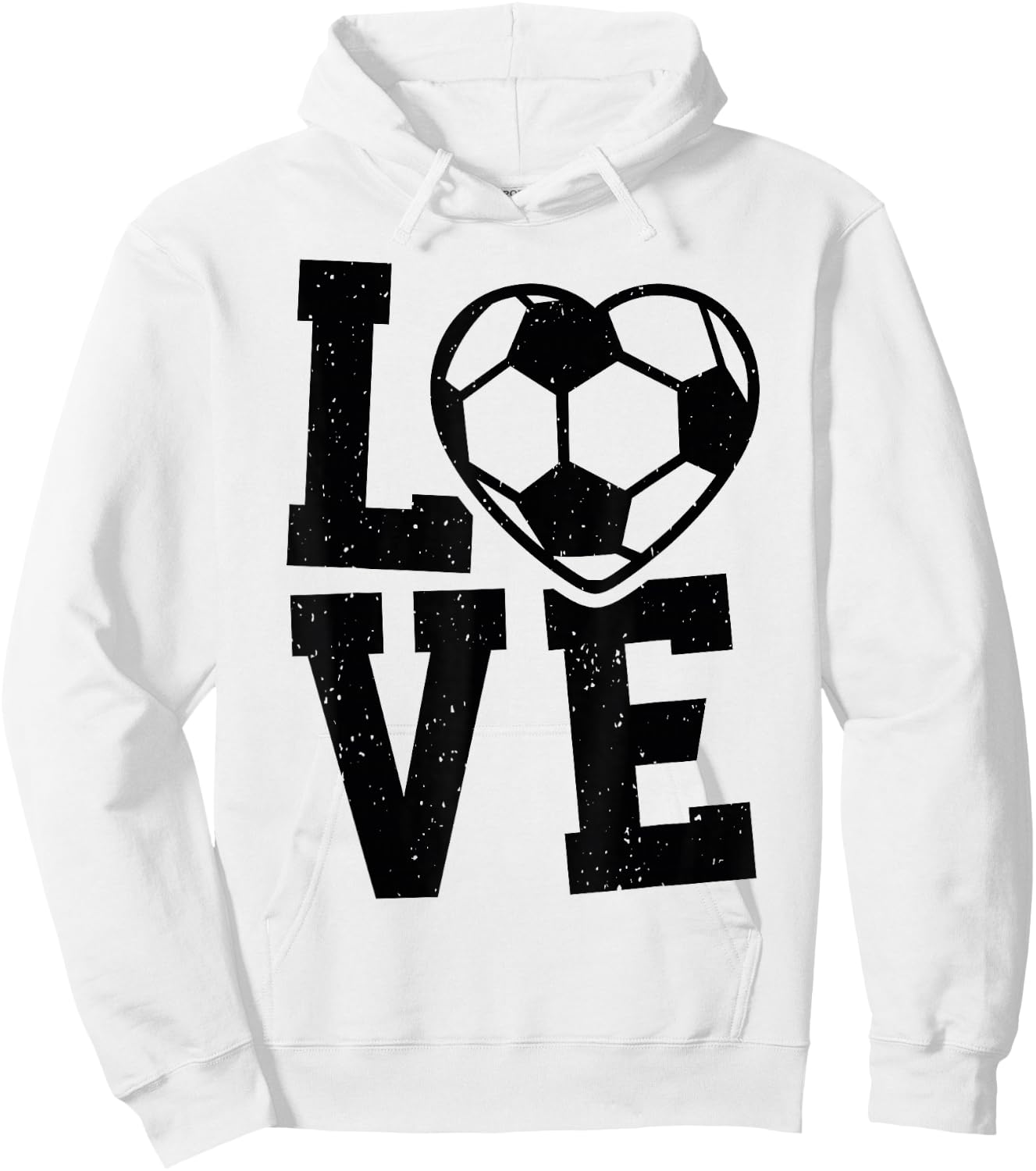 Love Heart Soccer Team Design for Sport Fans Player Hoodie - Hoodie | White