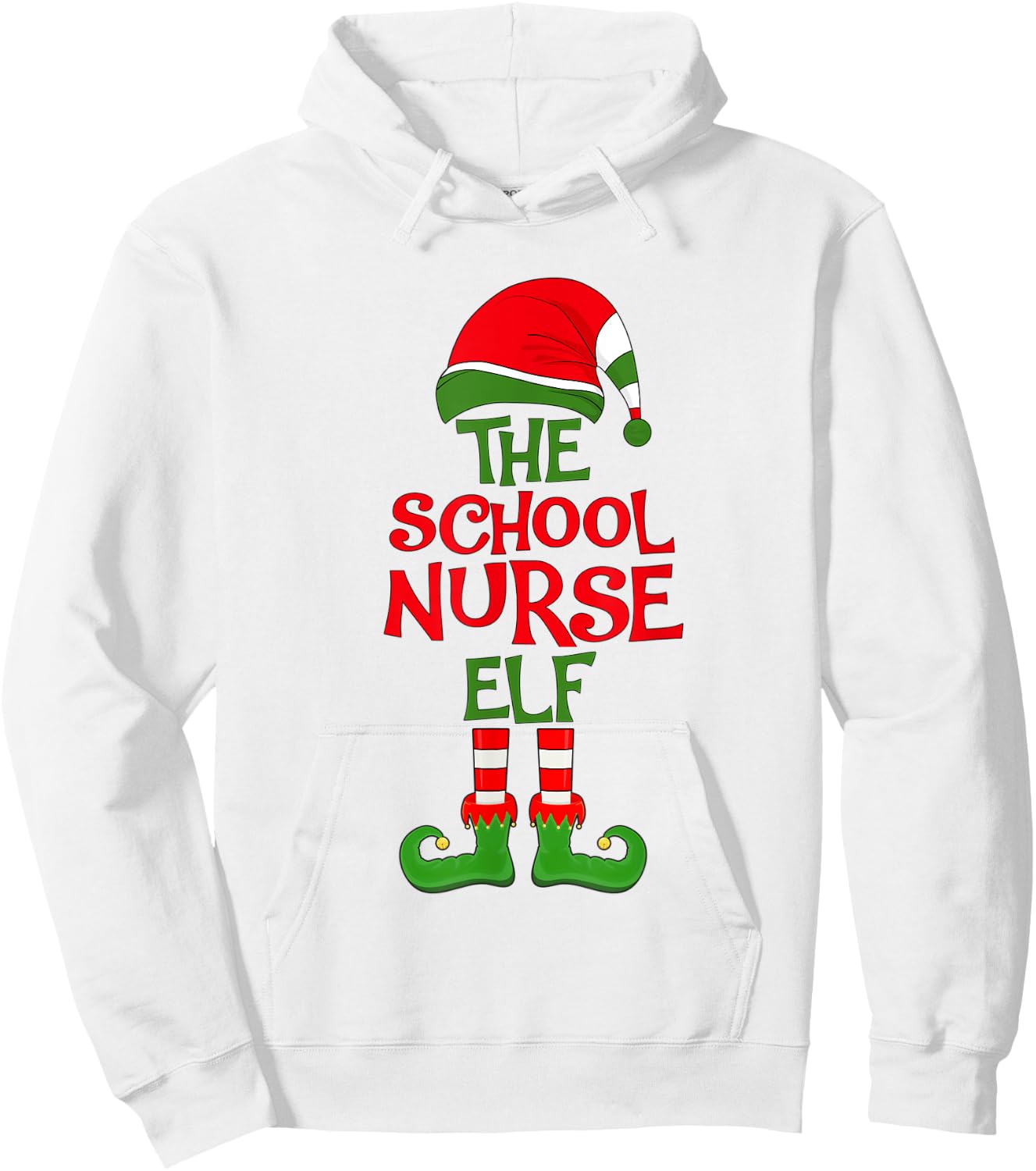 The School Nurse Elf Christmas Group Matching Holiday Party Hoodie - Hoodie | White