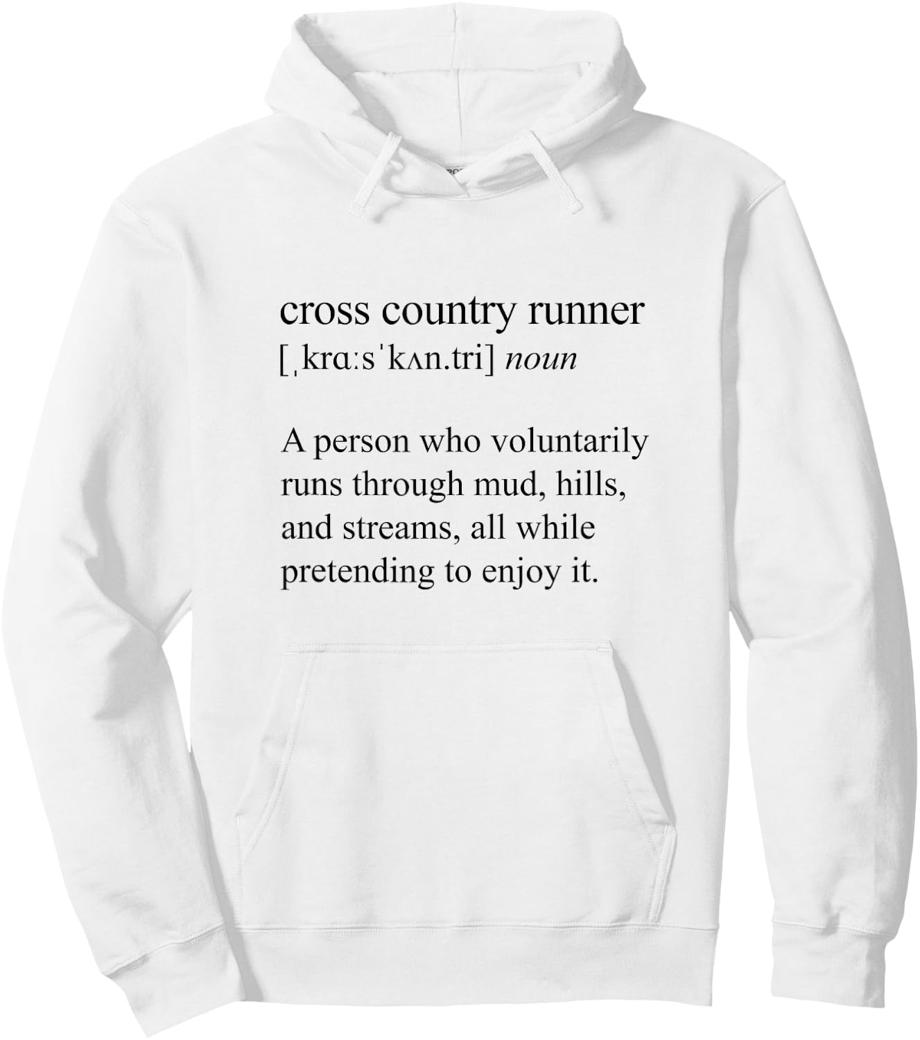 Cross Country Runner Definition, XC Running Hoodie - Hoodie | White