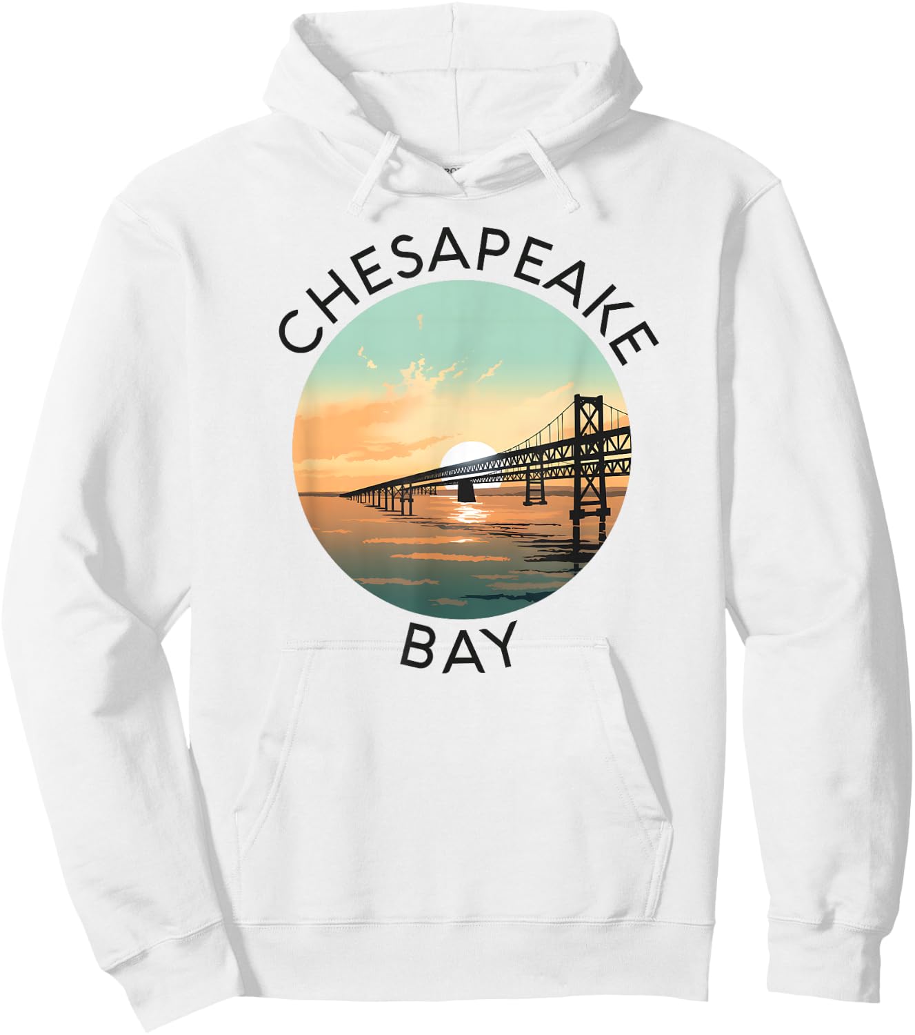 Chesapeake Bay Bridge Maryland Annapolis Kent Island Crab Hoodie - Hoodie | White