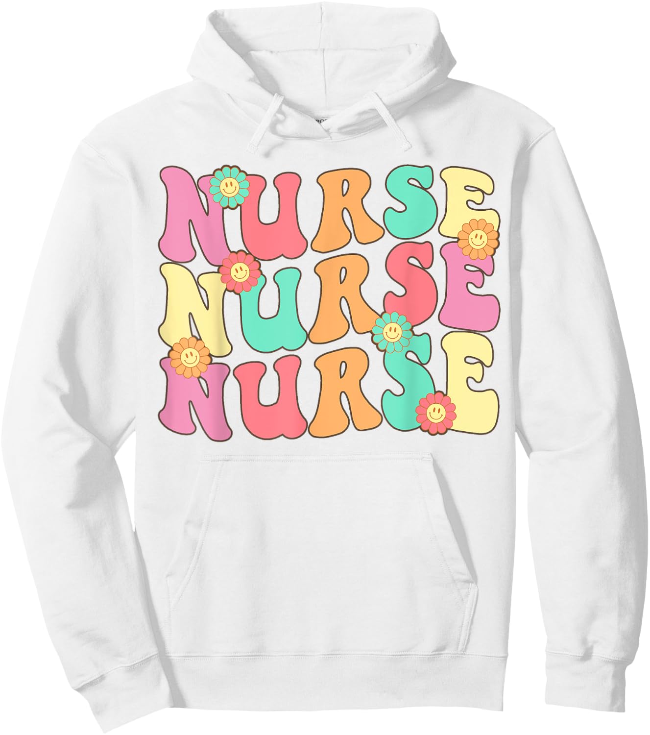 Nurse Women Groovy Future Nurse Appreciation ER Nursing Hoodie - Hoodie | White