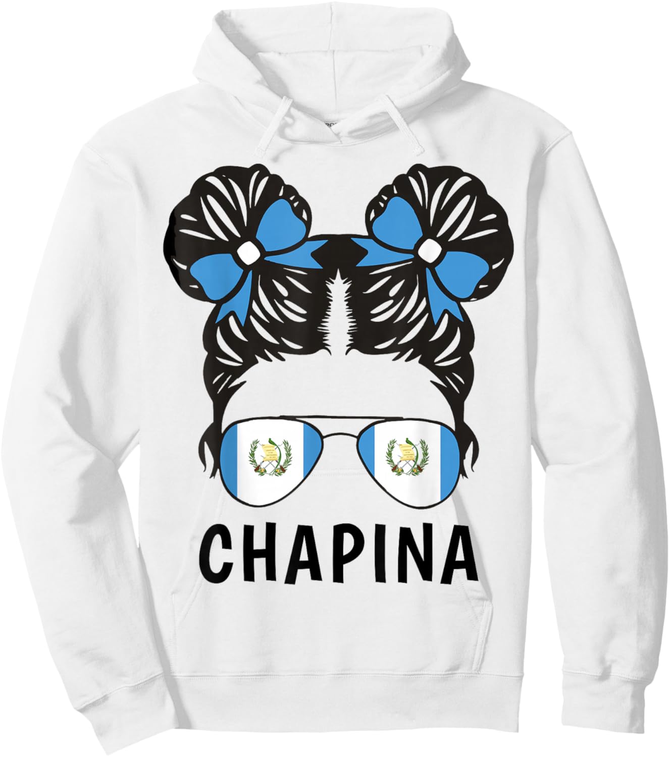 Guatemala Flag Chapina Guatemalan Girl Youth Women Guatemala Hoodie - Hoodie | White