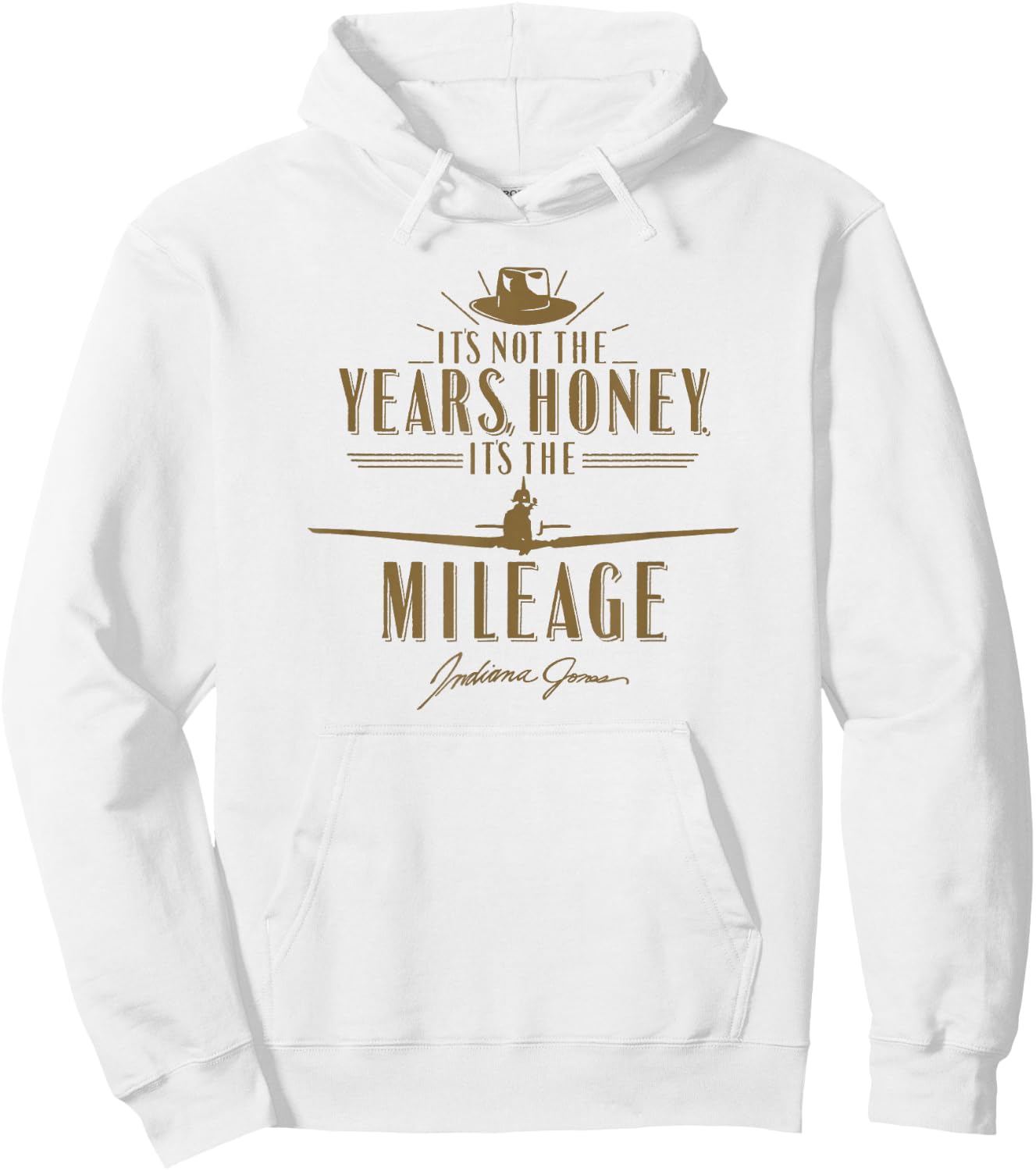 Indiana Jones Raiders of The Lost Ark It's The Mileage Honey Hoodie - Hoodie | White