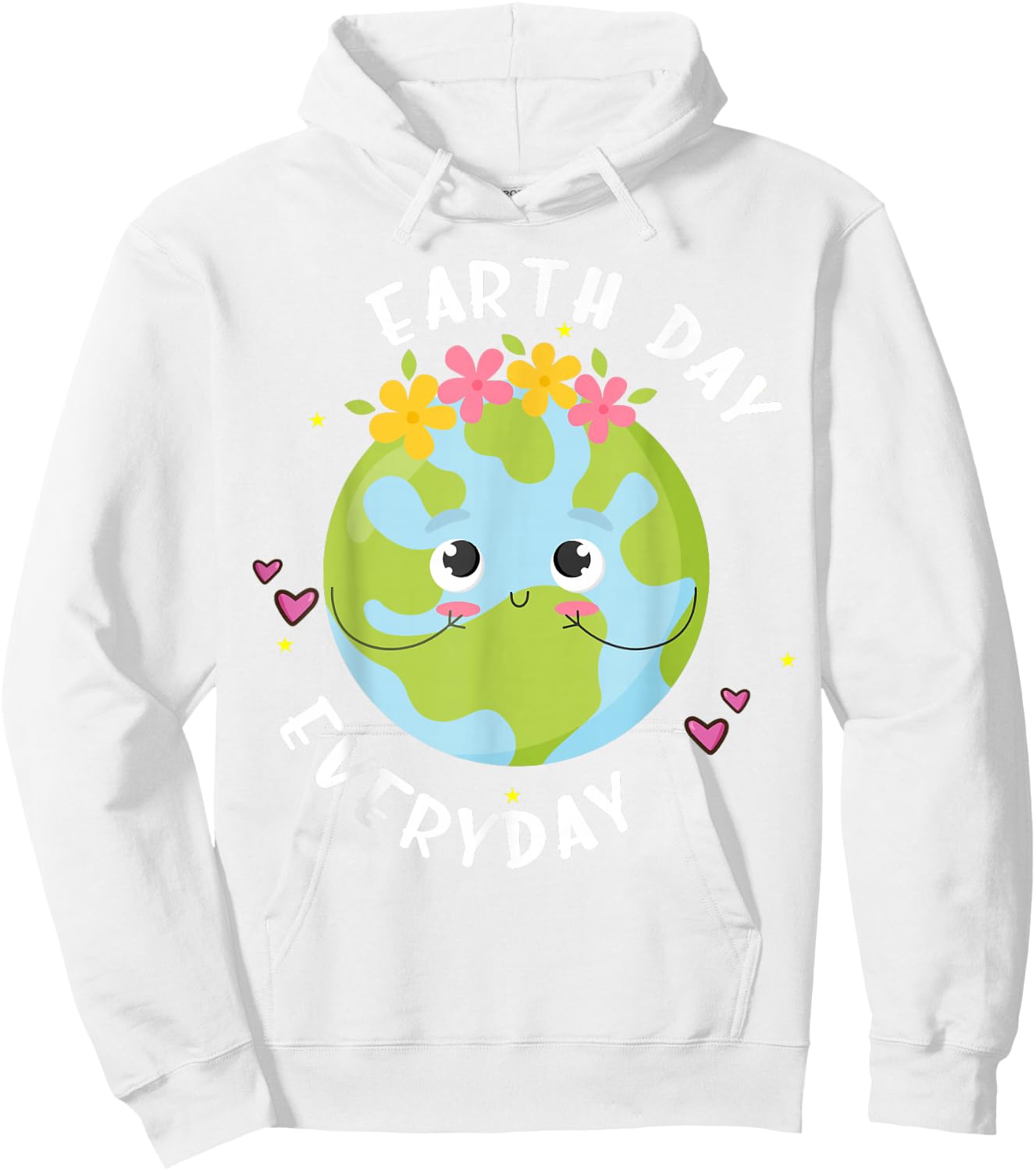 Earth Day Everyday Kids Girl Hoodie - Hoodie | White