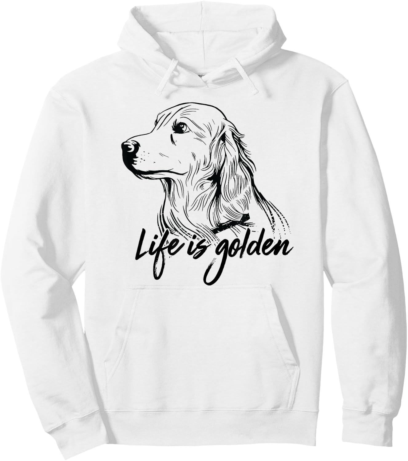 Golden Retriever Dog Life is golden retro vintage Women Hoodie - Hoodie | White