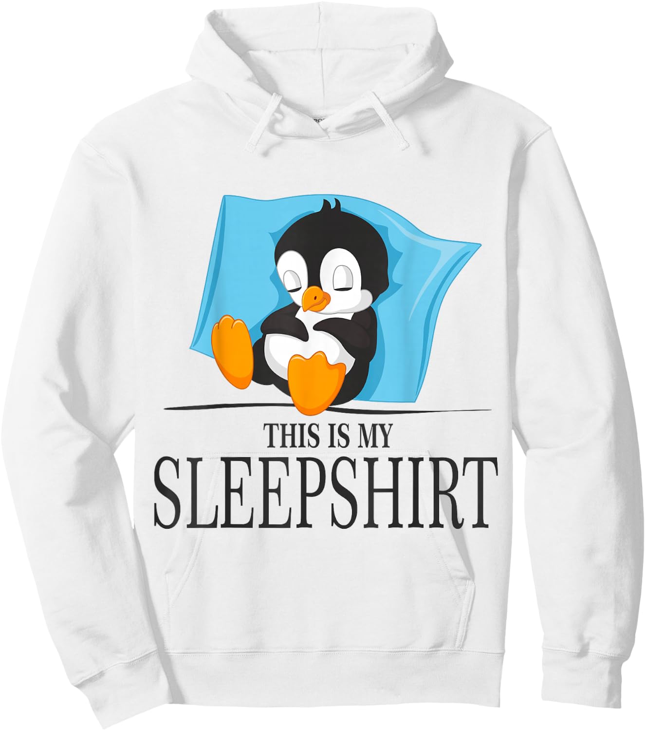 Funny Penguin Favourite Nightdress Sleep Hoodie - Hoodie | White
