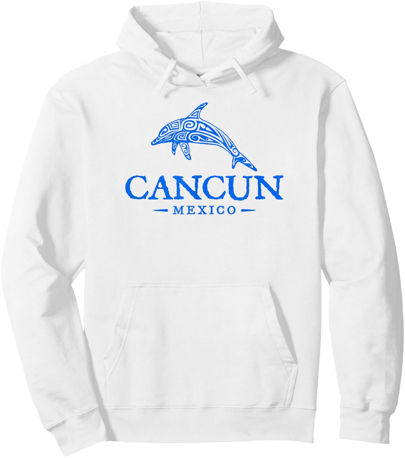 Cancun Mexico Dolphin Boys Girls Vacation Souvenir Hoodie - Hoodie | White
