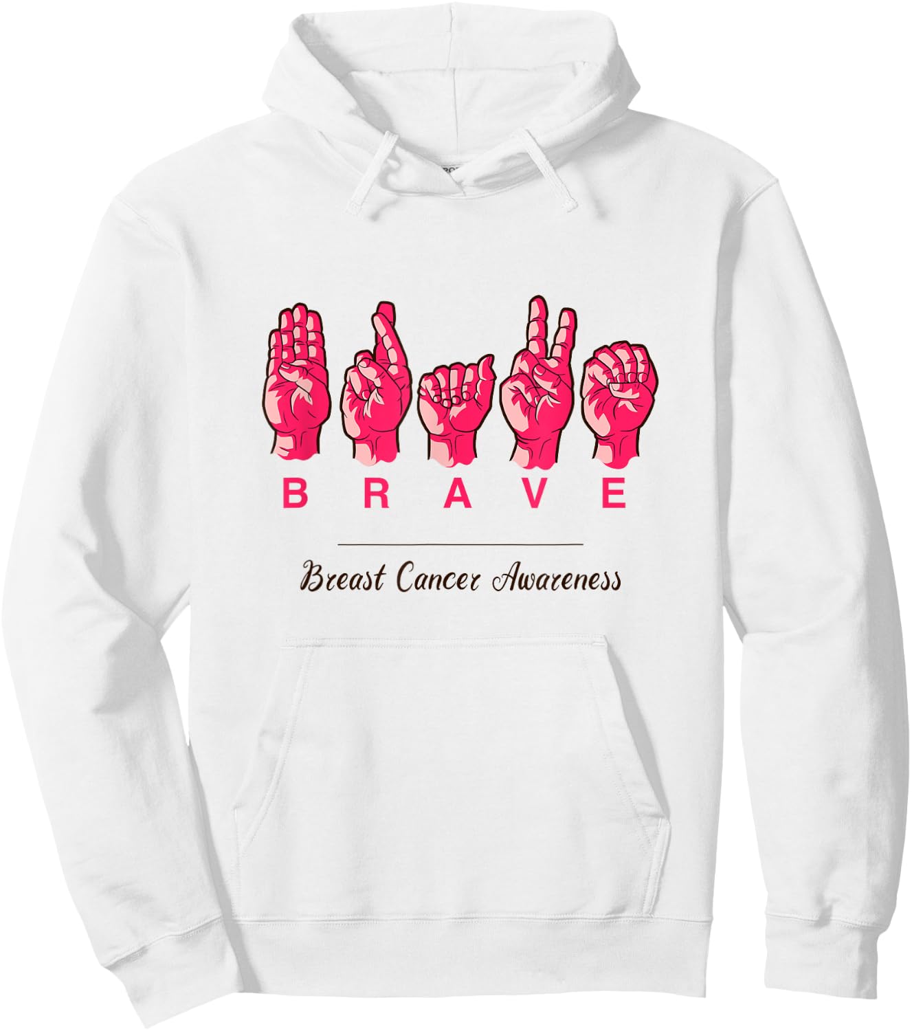 Breast Cancer Awareness Shirt - Brave Breast Cancer Survivor Hoodie - Hoodie | White
